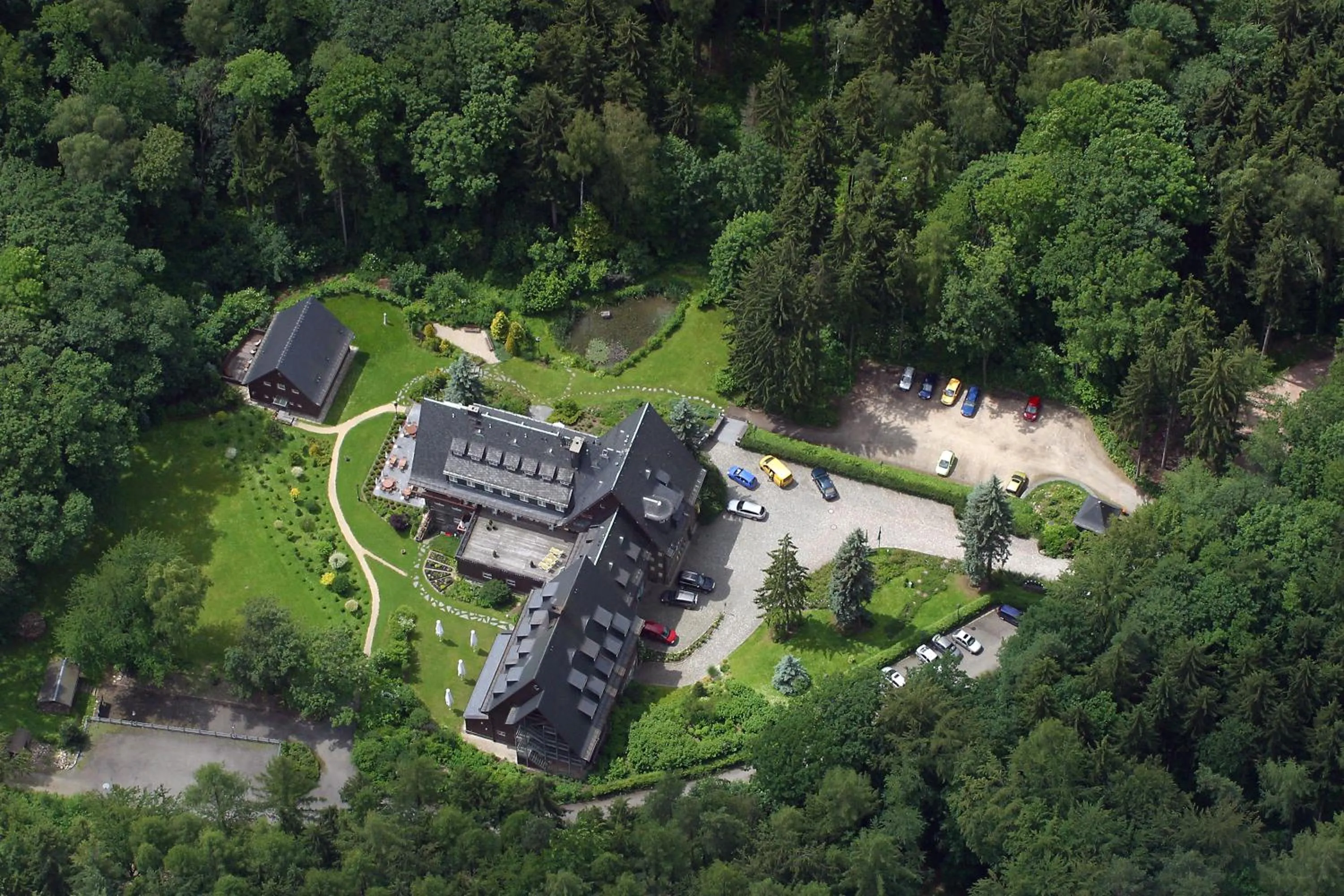 Bird's eye view in Das Jagdhaus Waldidyll Erzgebirge
