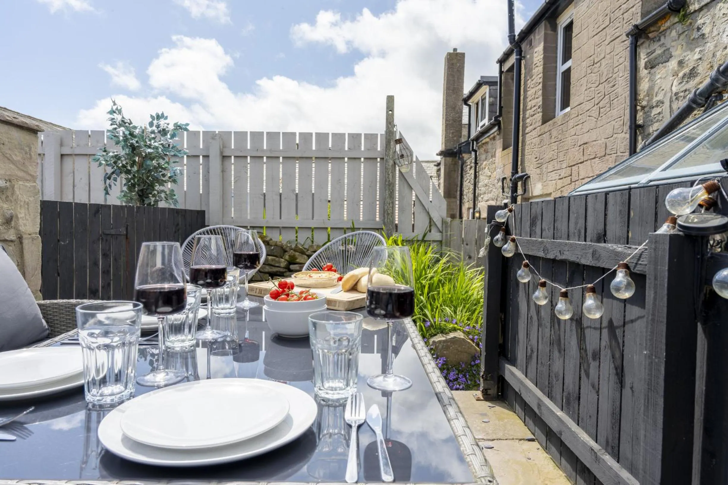 Patio in Northern Hideaways St Cuthberts, Seahouses