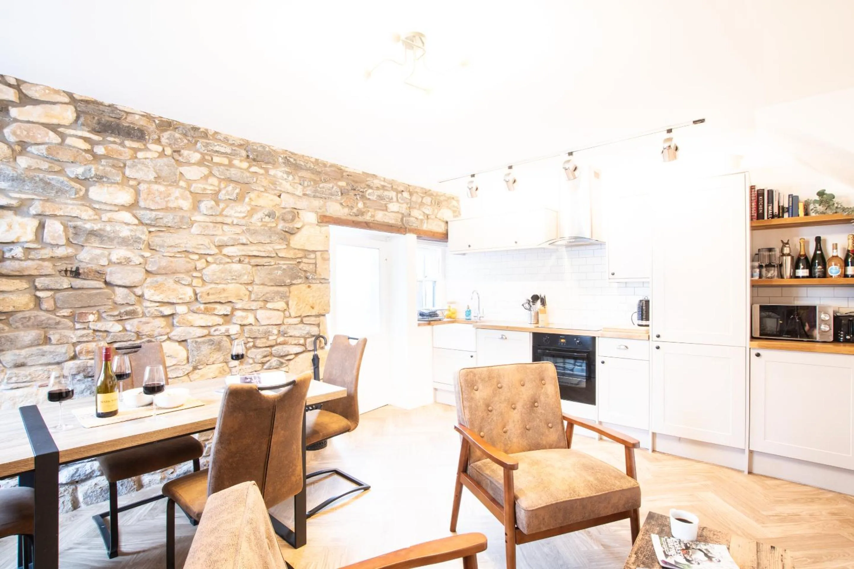 Kitchen or kitchenette in Northern Hideaways St Cuthberts, Seahouses