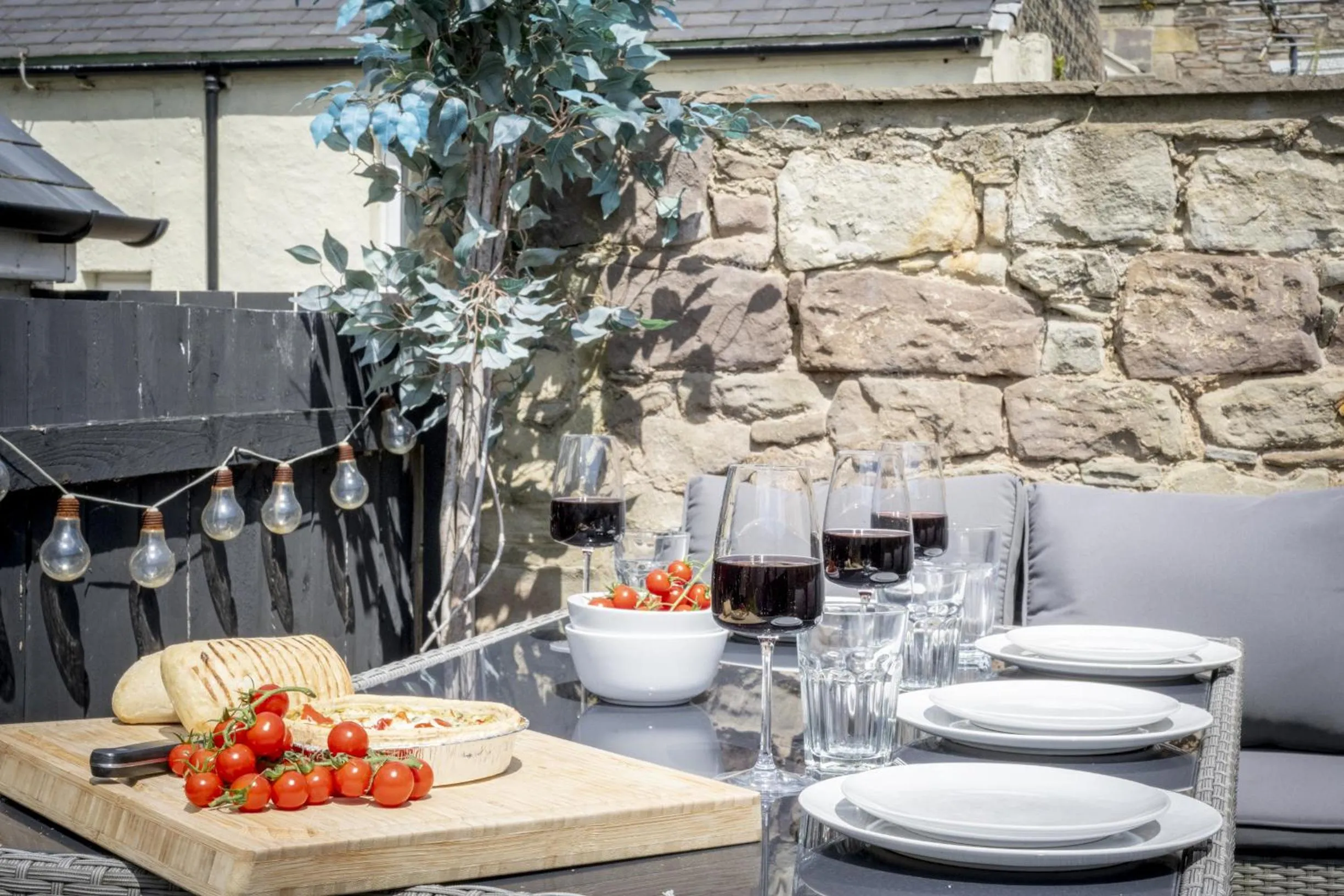 Patio in Northern Hideaways St Cuthberts, Seahouses