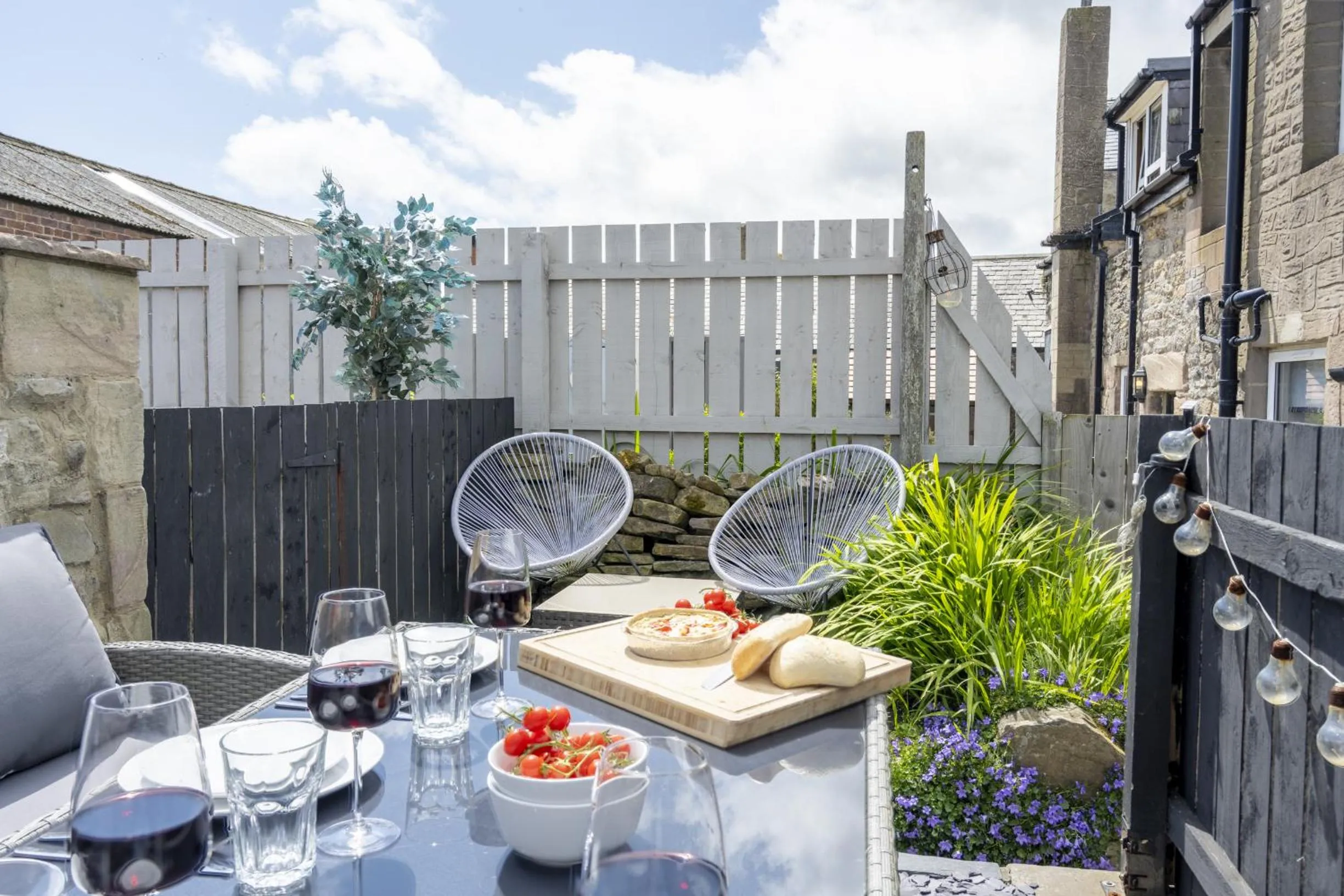Patio in Northern Hideaways St Cuthberts, Seahouses