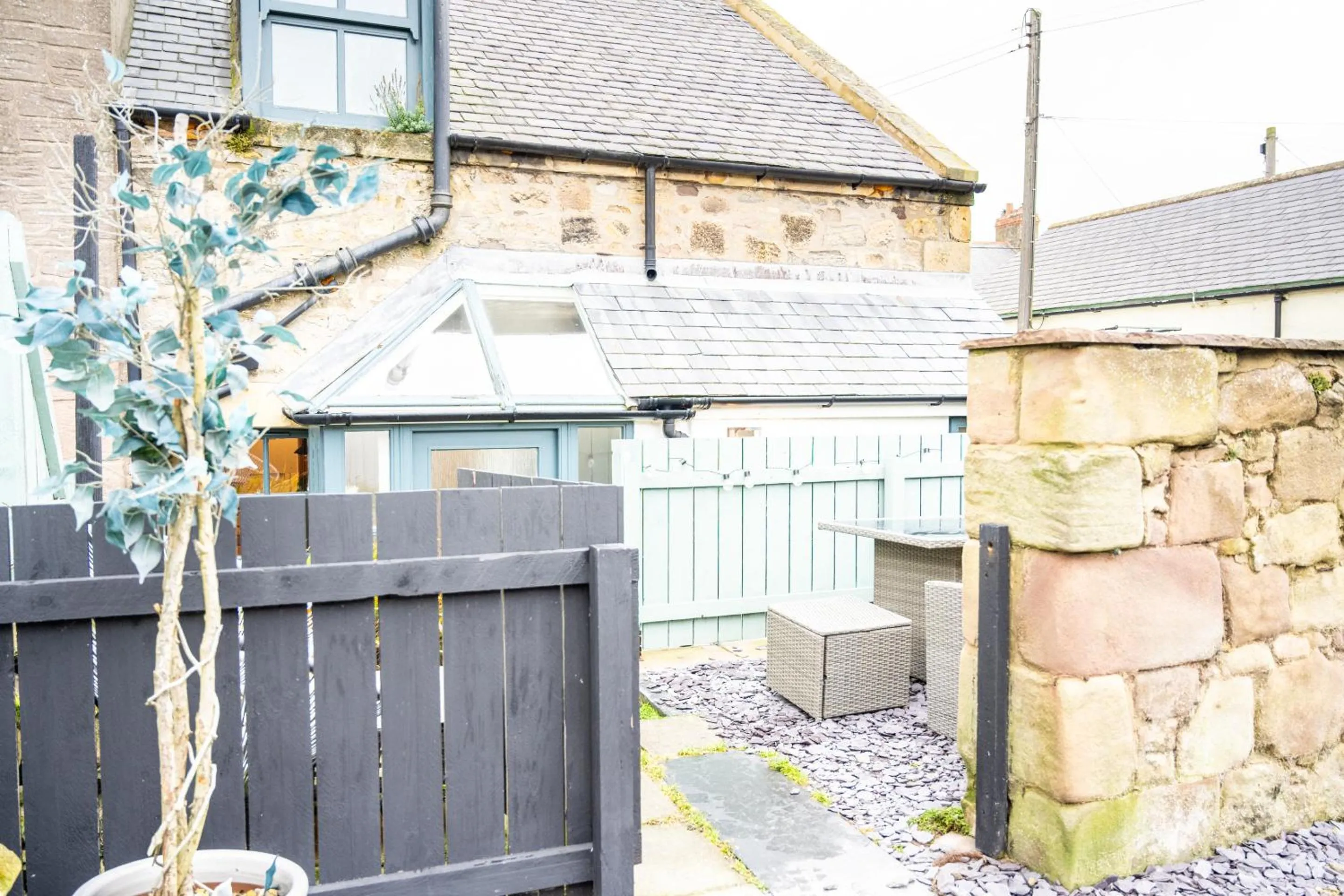 Patio in Northern Hideaways St Cuthberts, Seahouses