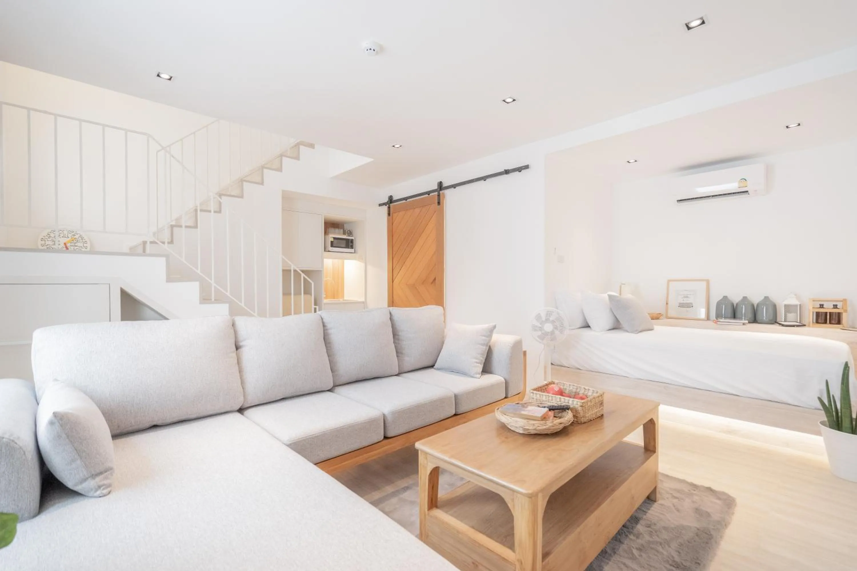 Living room, Bed in Any Day House Chiang mai - SHA Plus