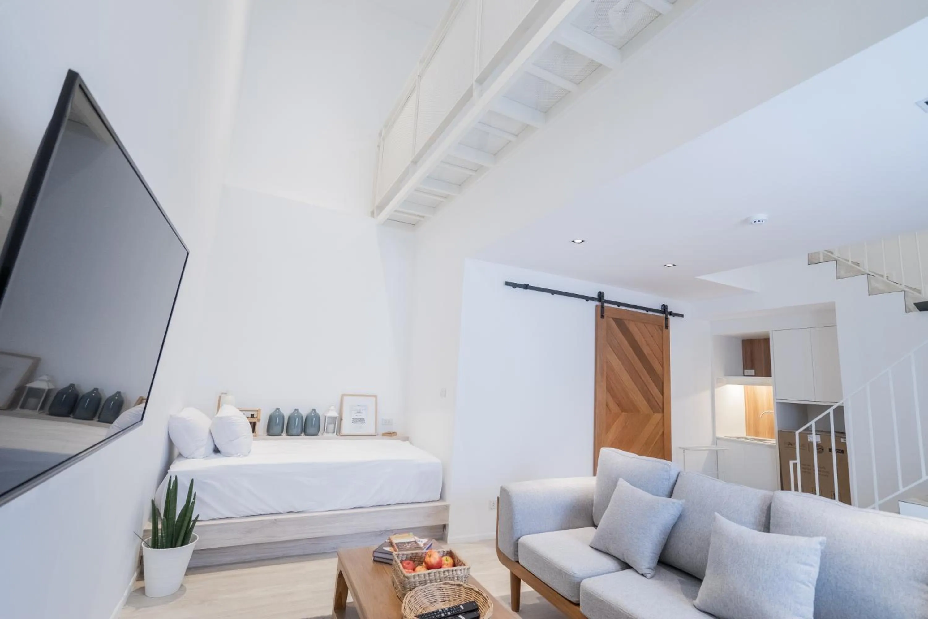 Living room, Bed in Any Day House Chiang mai - SHA Plus