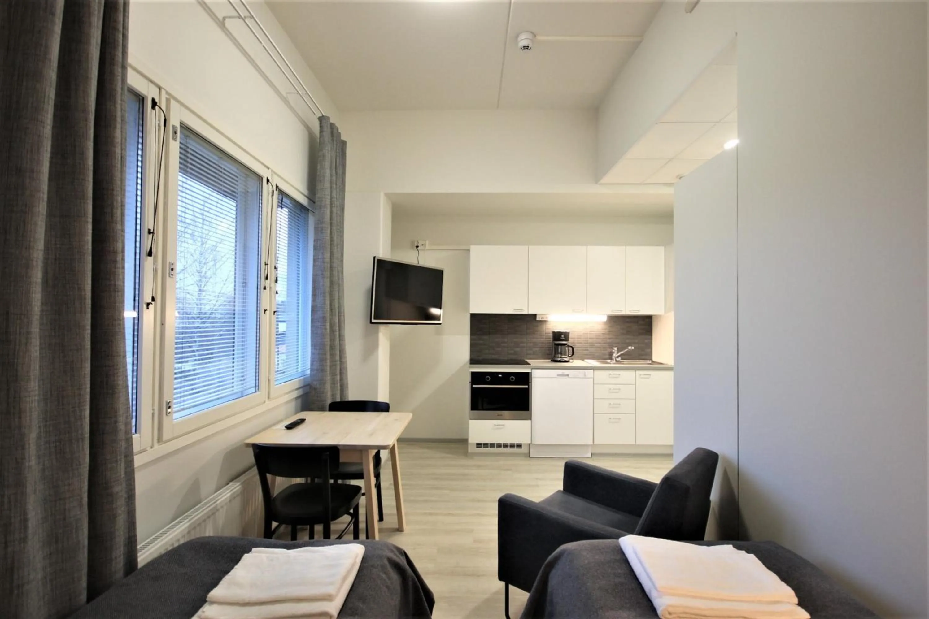 Kitchen or kitchenette in Forenom Aparthotel Kuopio