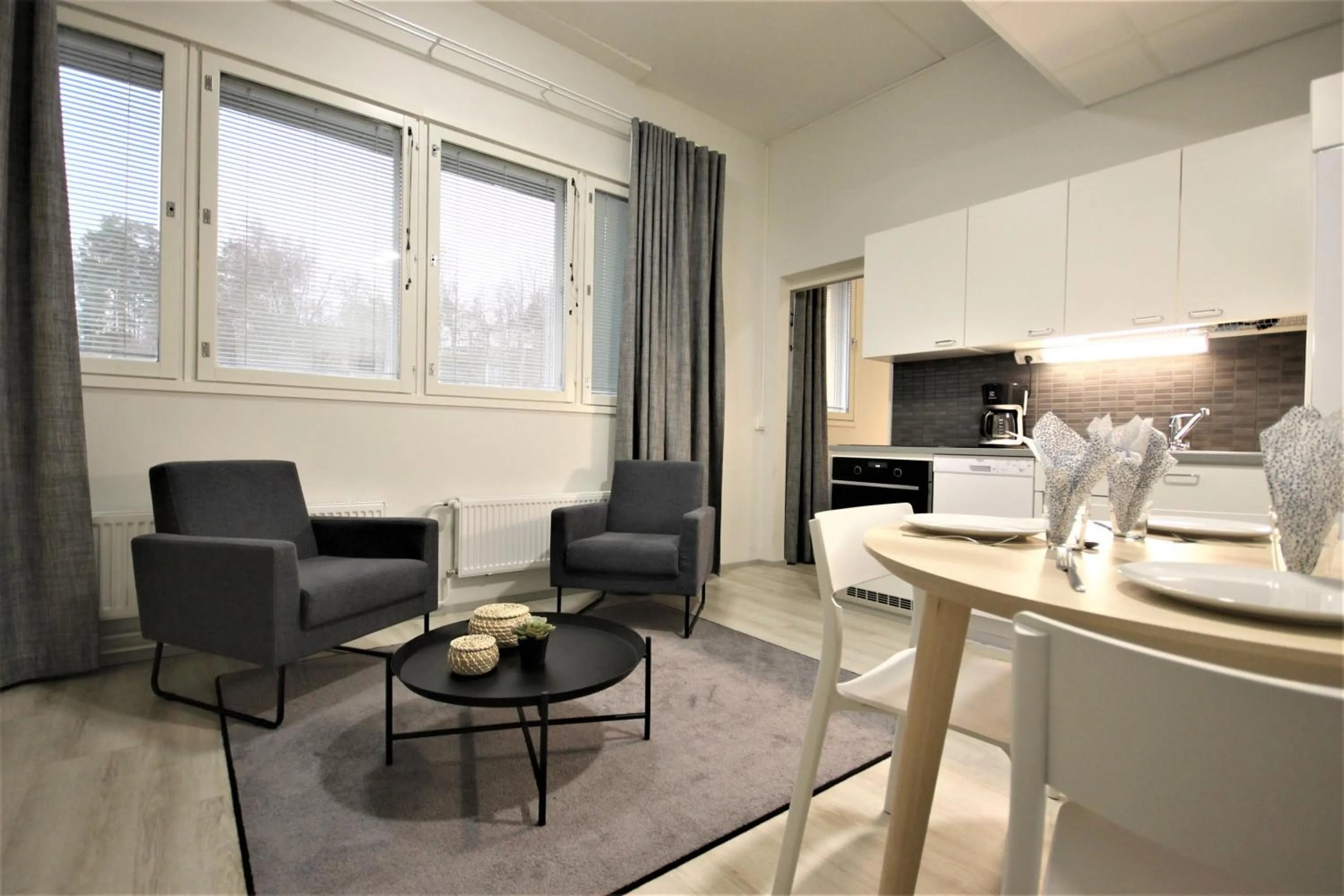 Kitchen or kitchenette in Forenom Aparthotel Kuopio