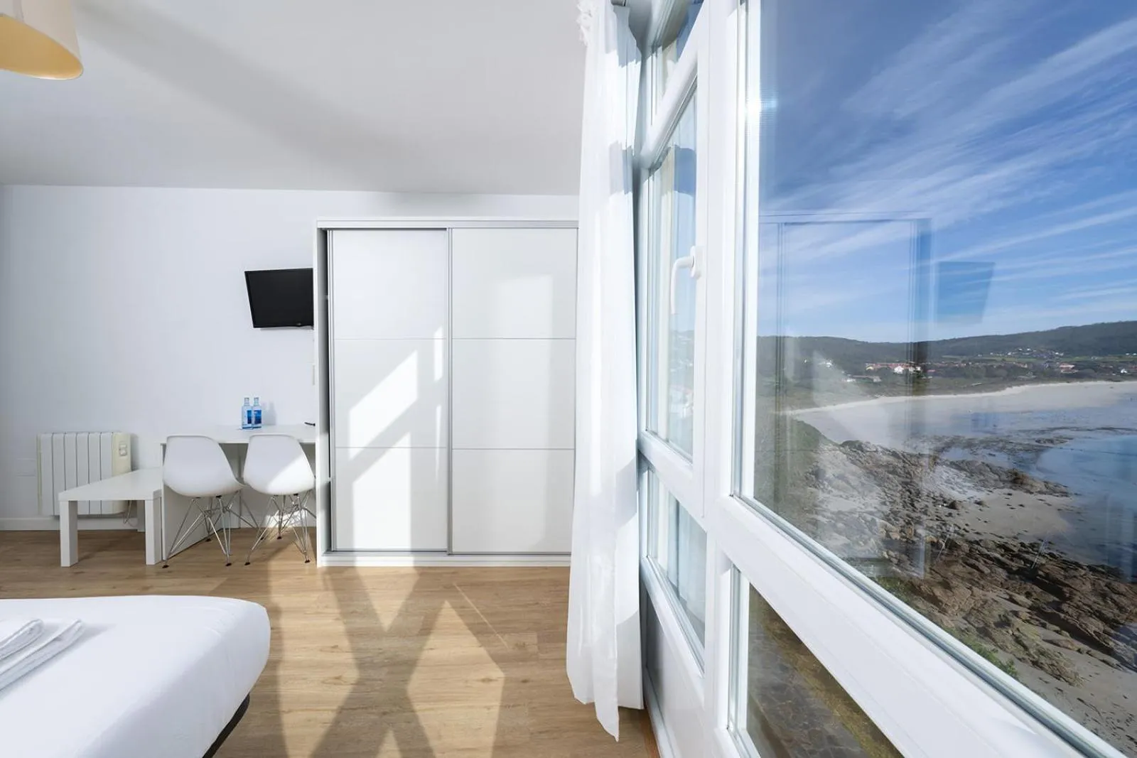 View (from property/room), Bed in Hotel Mar de Fisterra