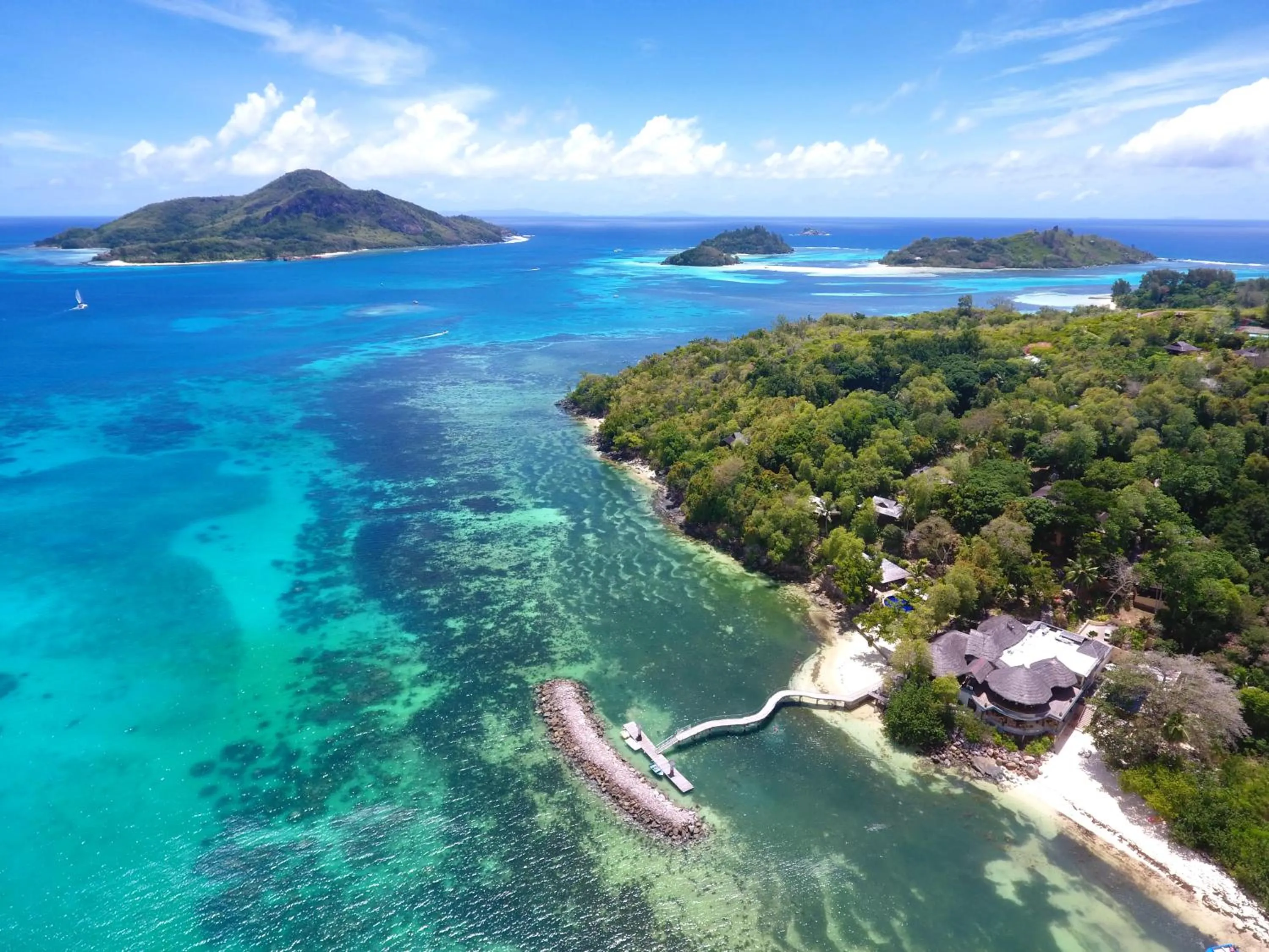 Bird's eye view in Cerf Island Resort