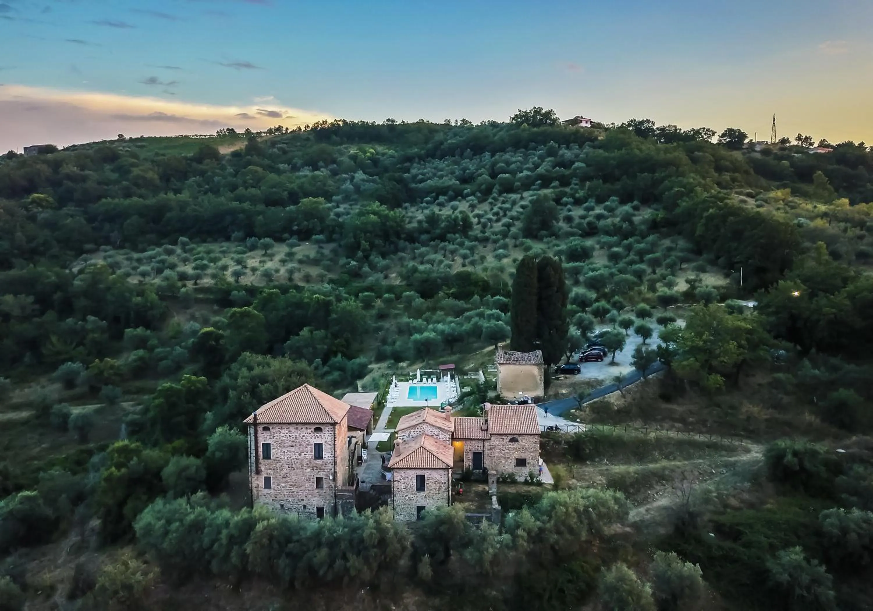 Bird's eye view in Le Querce Farmhouse
