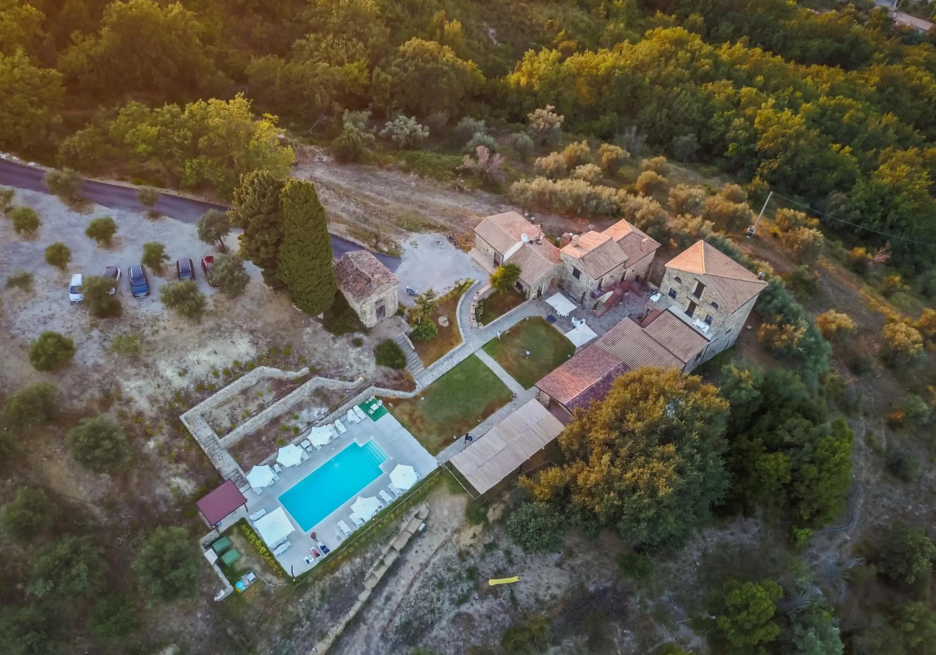 Bird's eye view in Le Querce Farmhouse