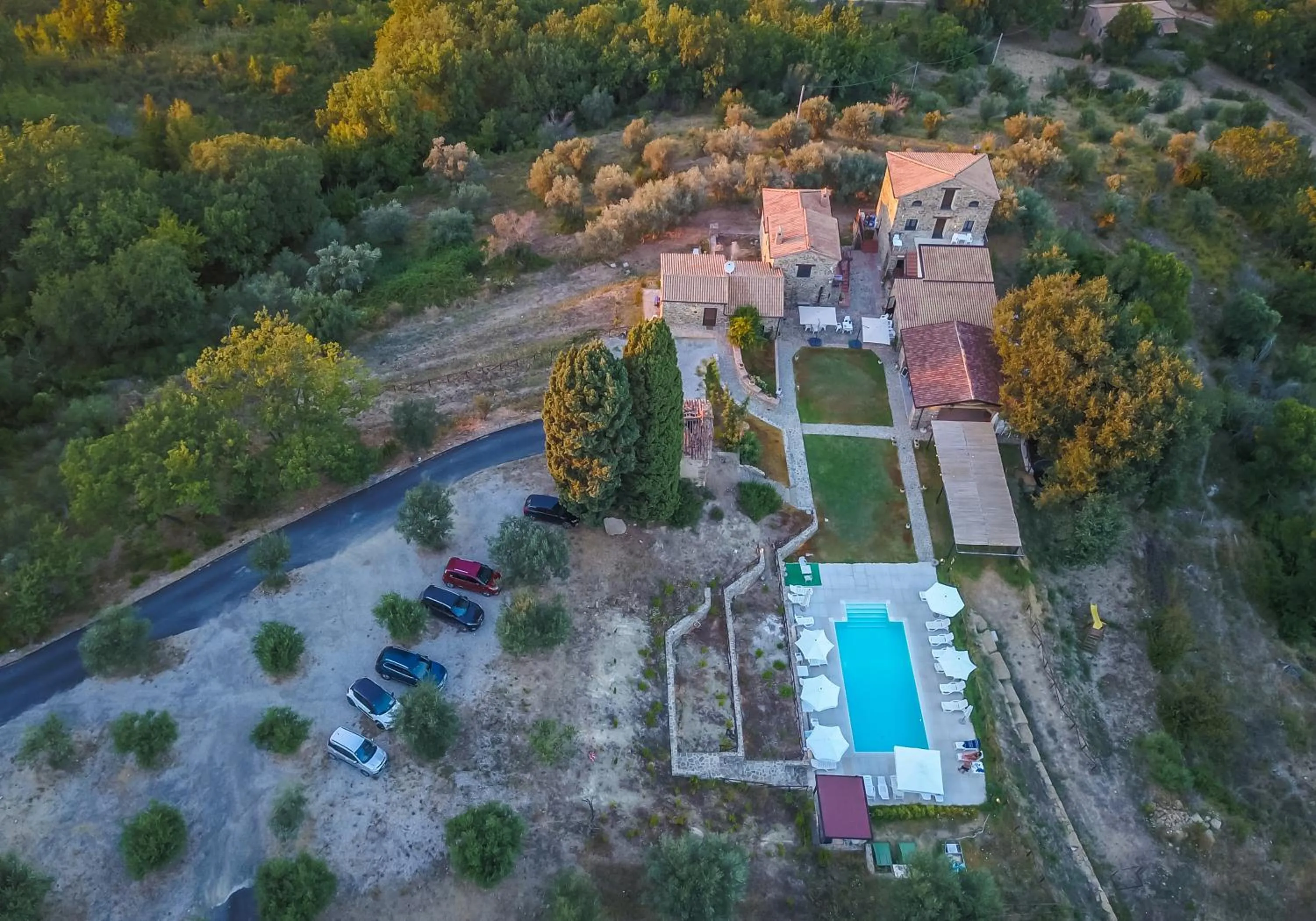 Bird's eye view in Le Querce Farmhouse