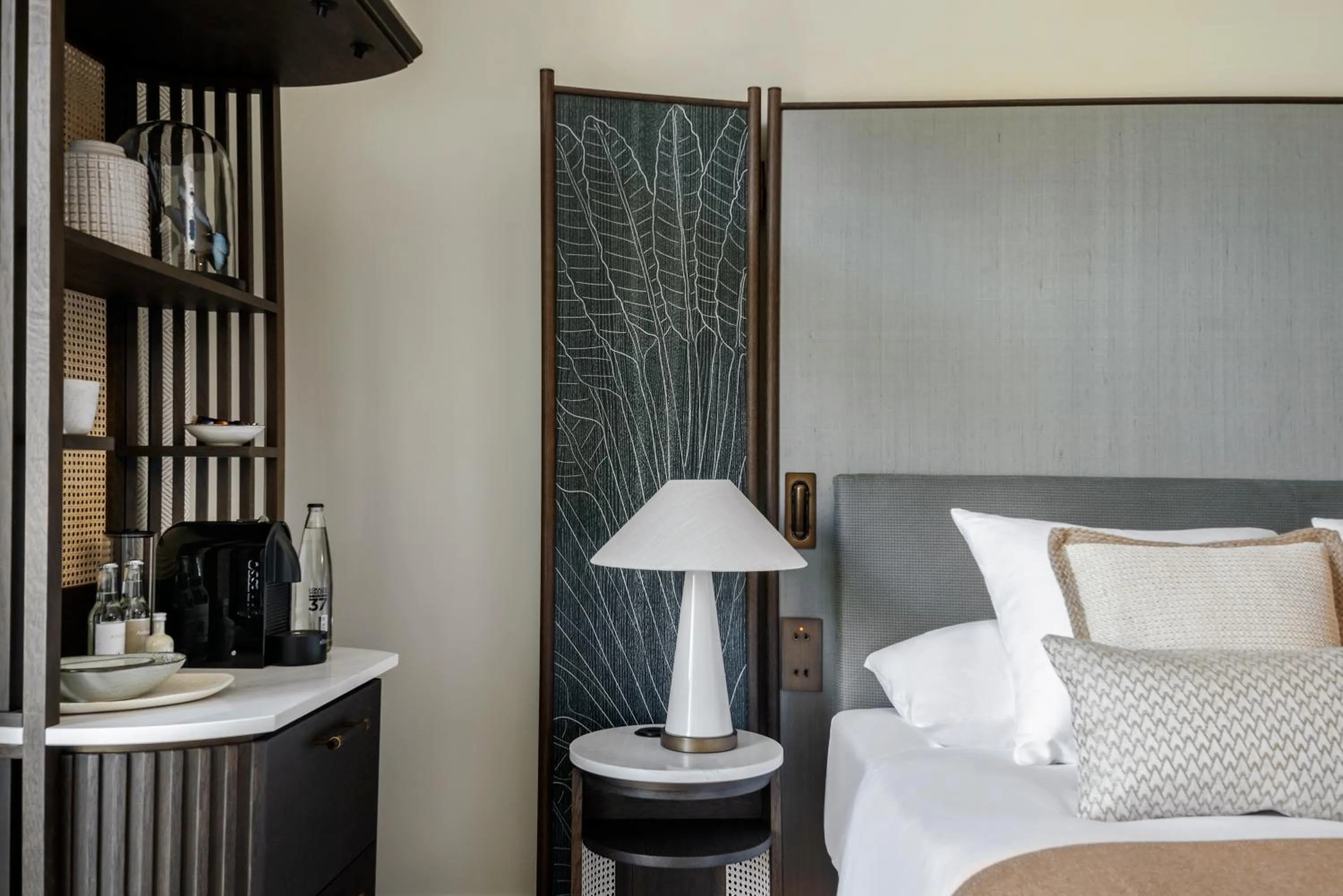 Decorative detail, Bed in Small Luxury Hotel Ambassador Zurich