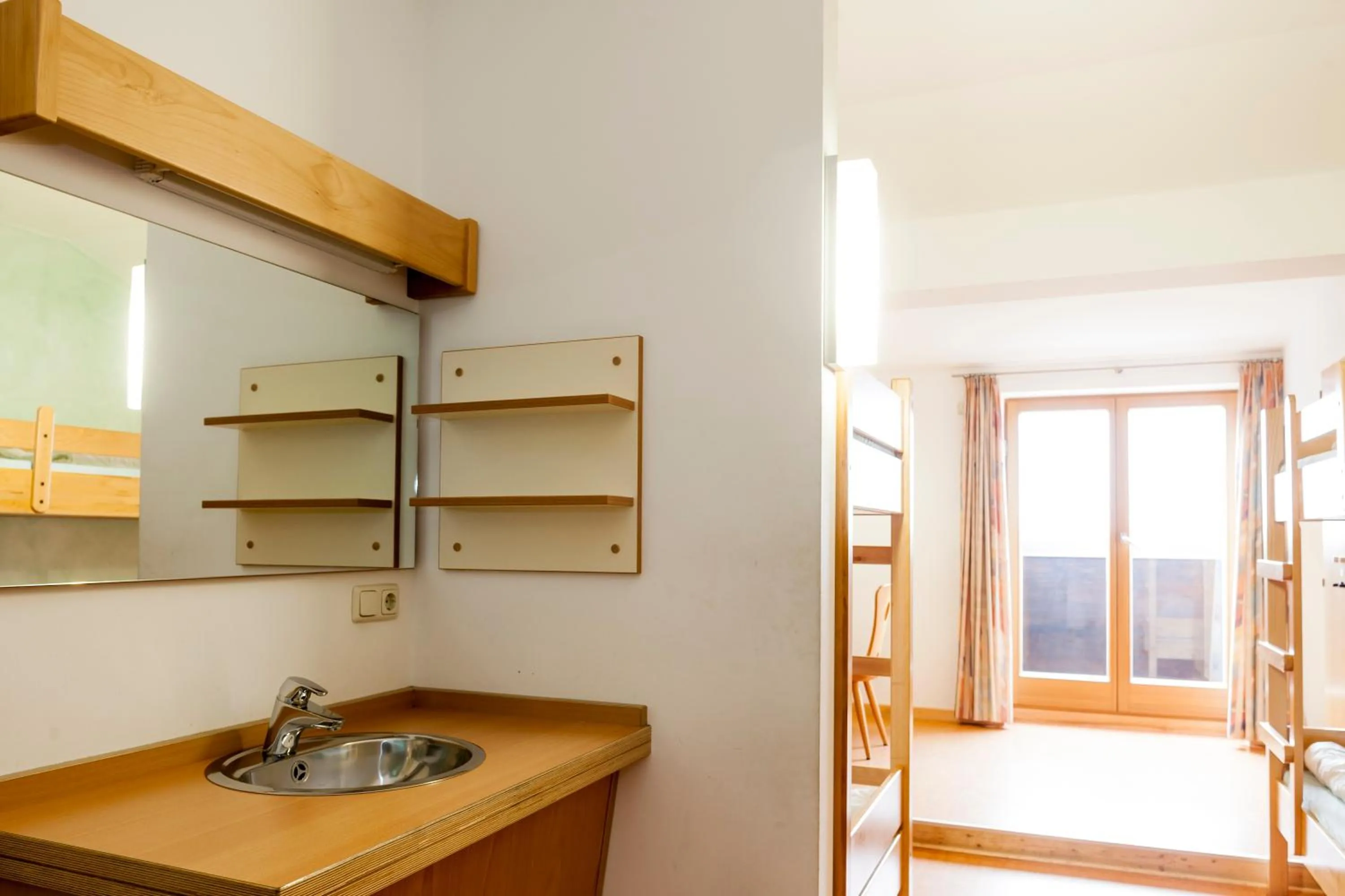 Single Bed in Male Dormitory Room in Jugendherberge Berchtesgaden
