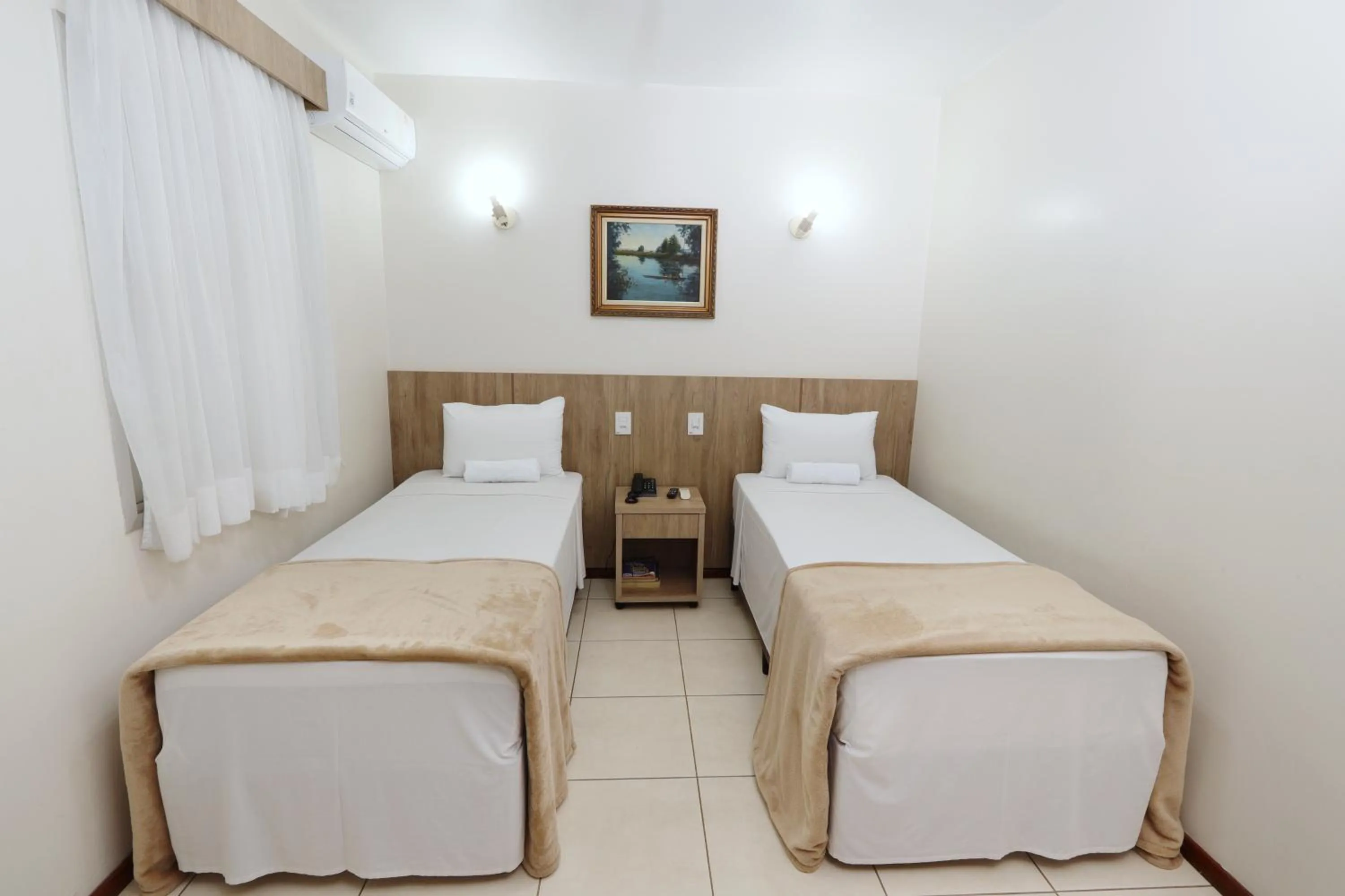 Bed in Montblanc Hotel