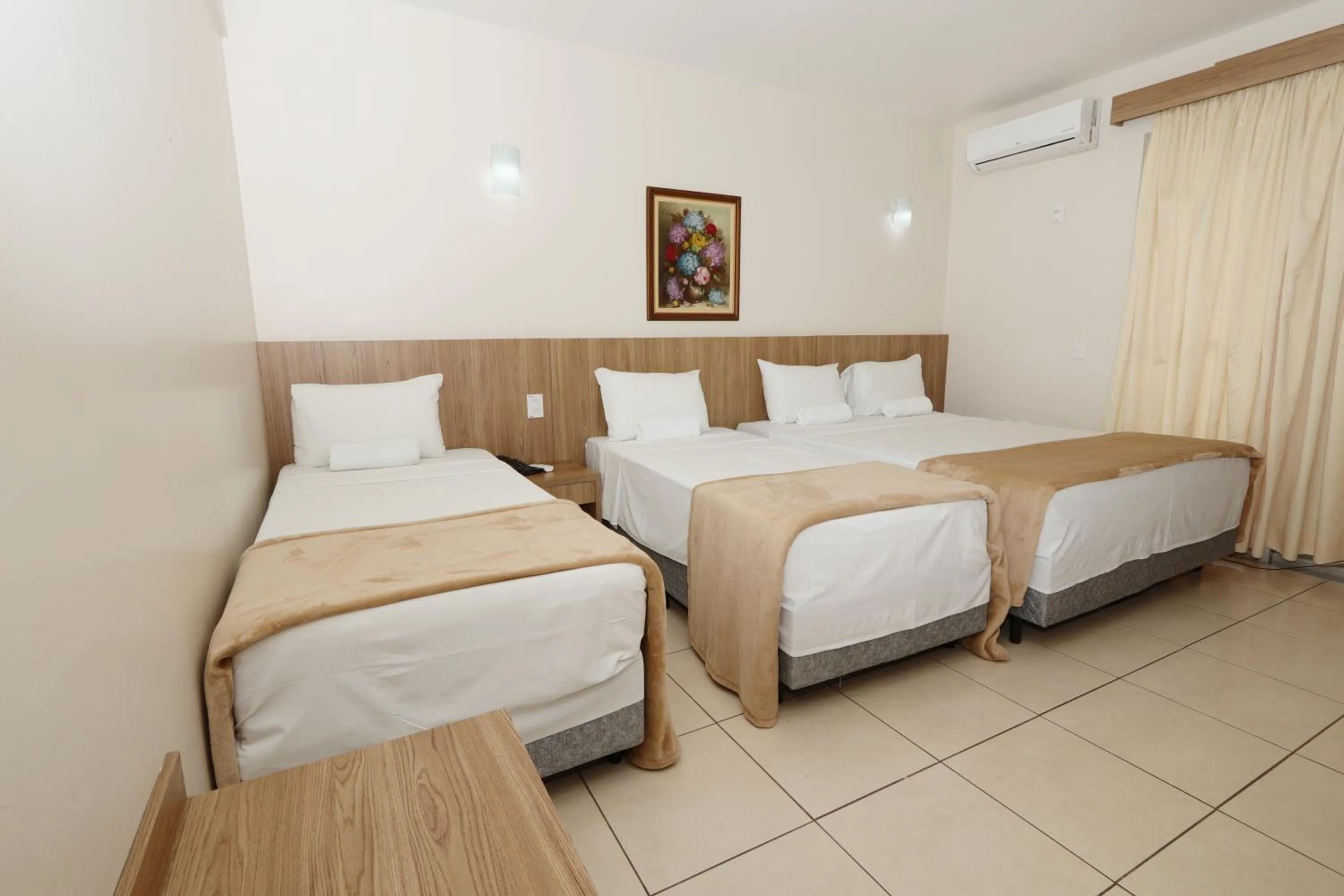 Bed in Montblanc Hotel