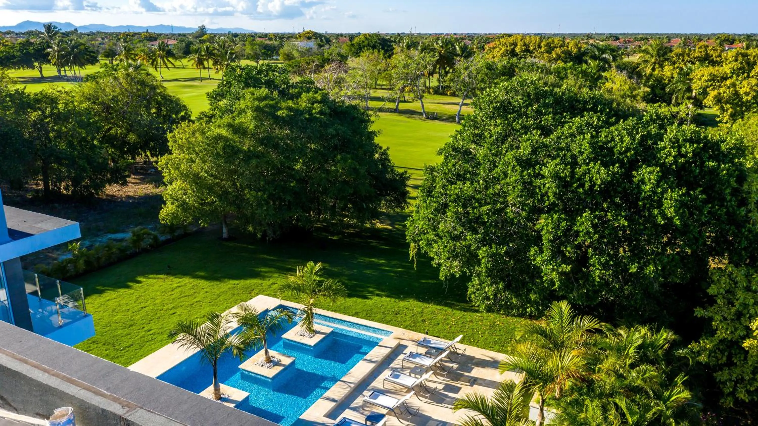 Bird's eye view in Modern Brand New Villa with Pool, Jacuzzi, Chef at Cocotal Golf & Country Club