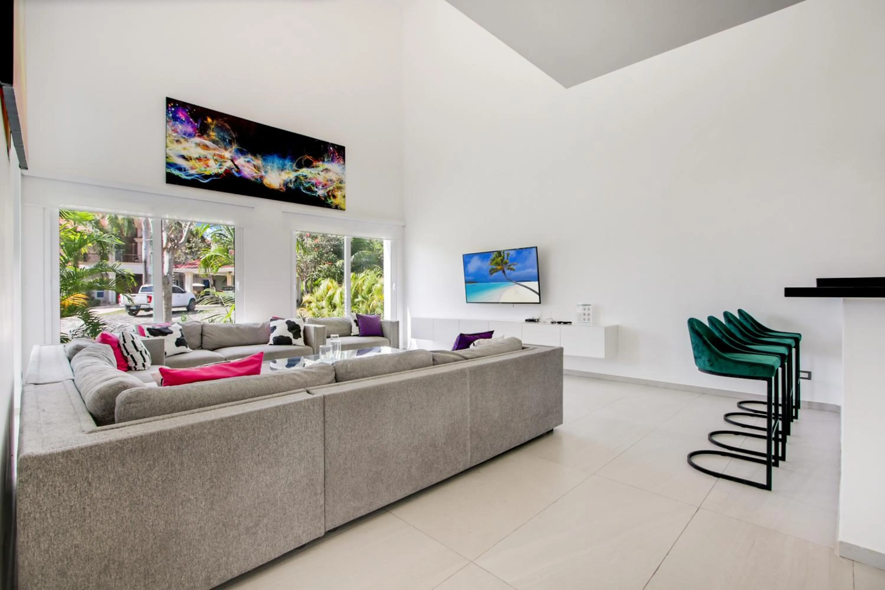Communal lounge/ TV room in Modern Brand New Villa with Pool, Jacuzzi, Chef at Cocotal Golf & Country Club
