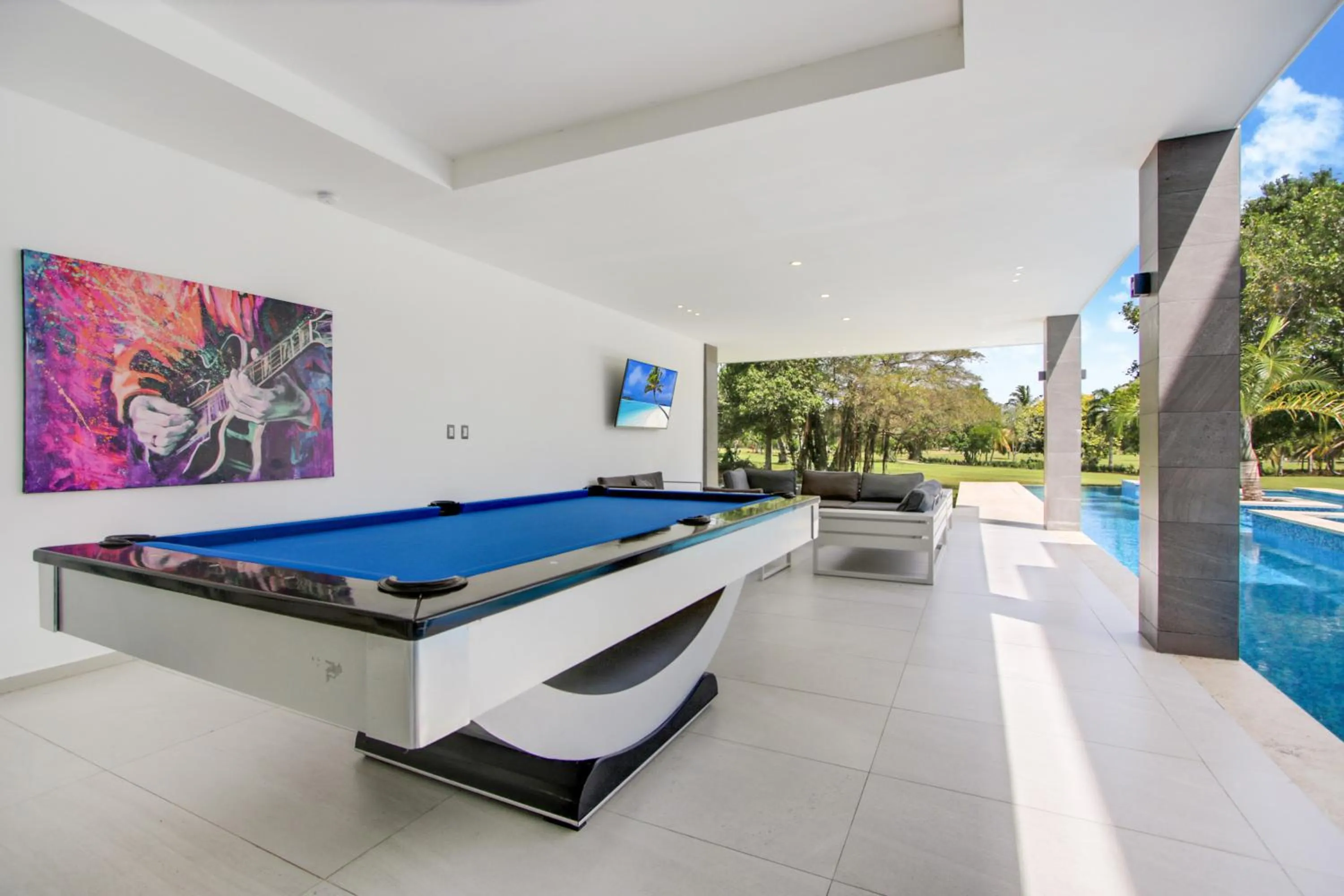 Billiard in Modern Brand New Villa with Pool, Jacuzzi, Chef at Cocotal Golf & Country Club