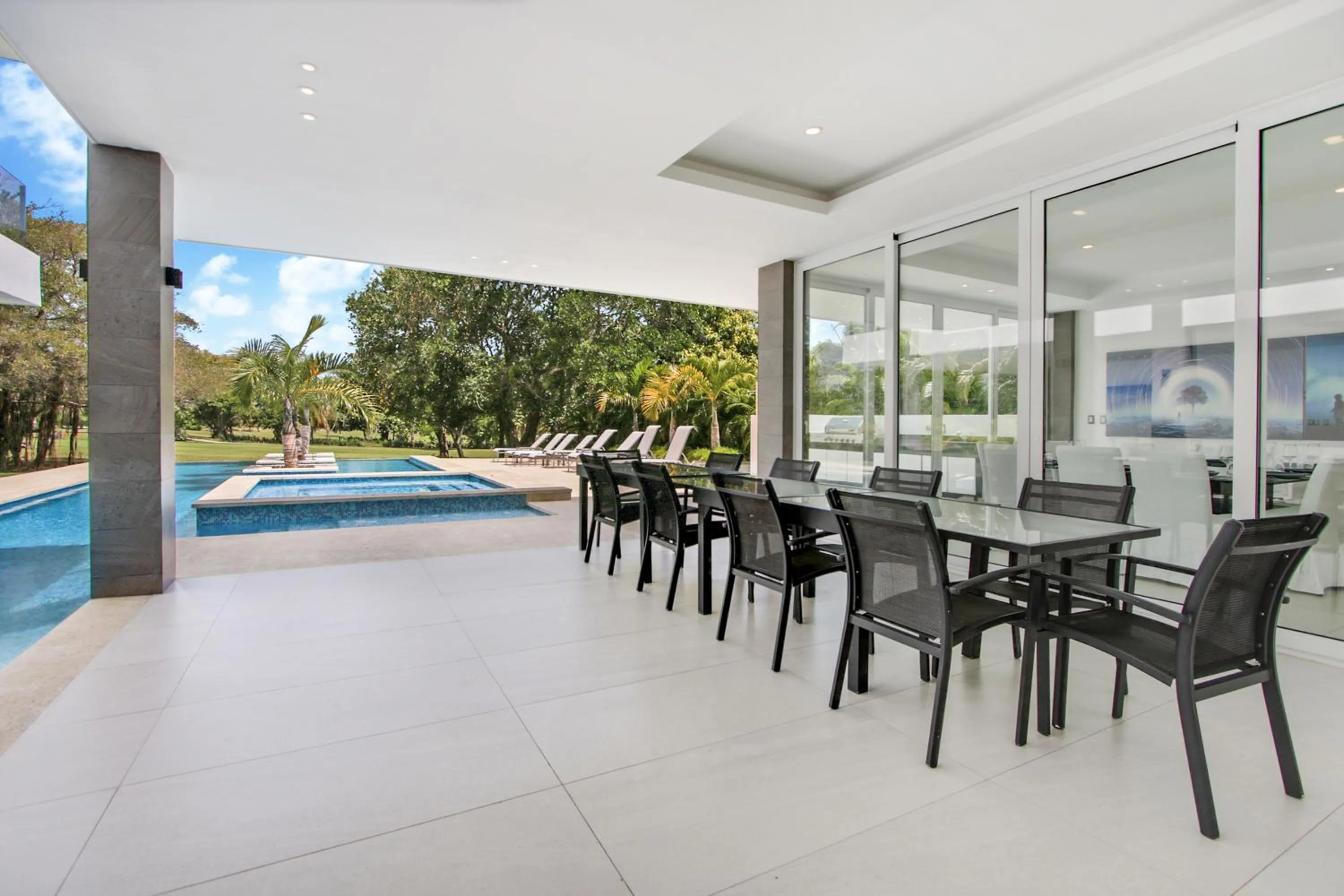 Dining area in Modern Brand New Villa with Pool, Jacuzzi, Chef at Cocotal Golf & Country Club