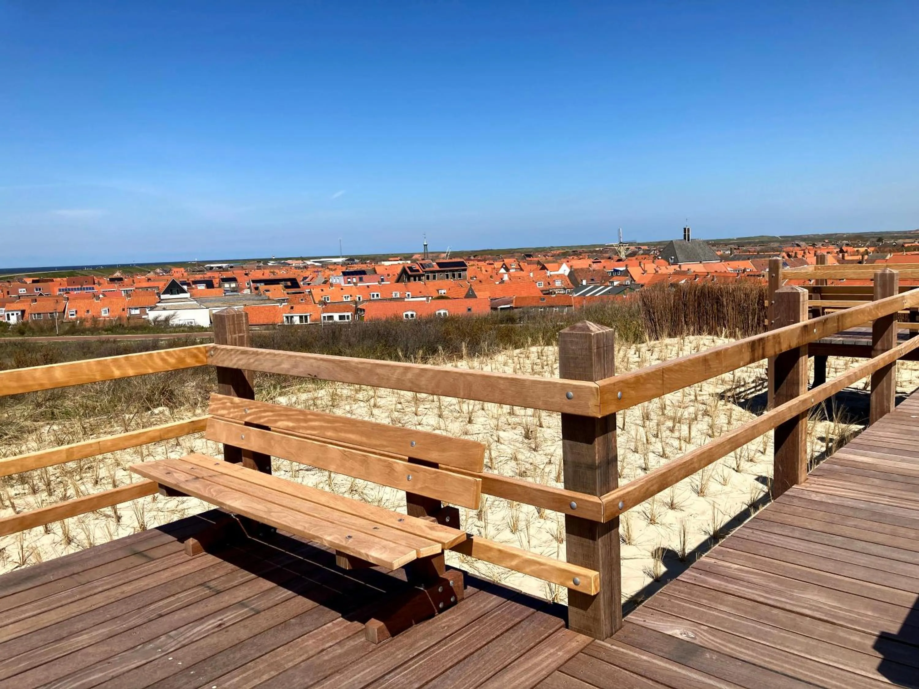 City view in bed bij zee