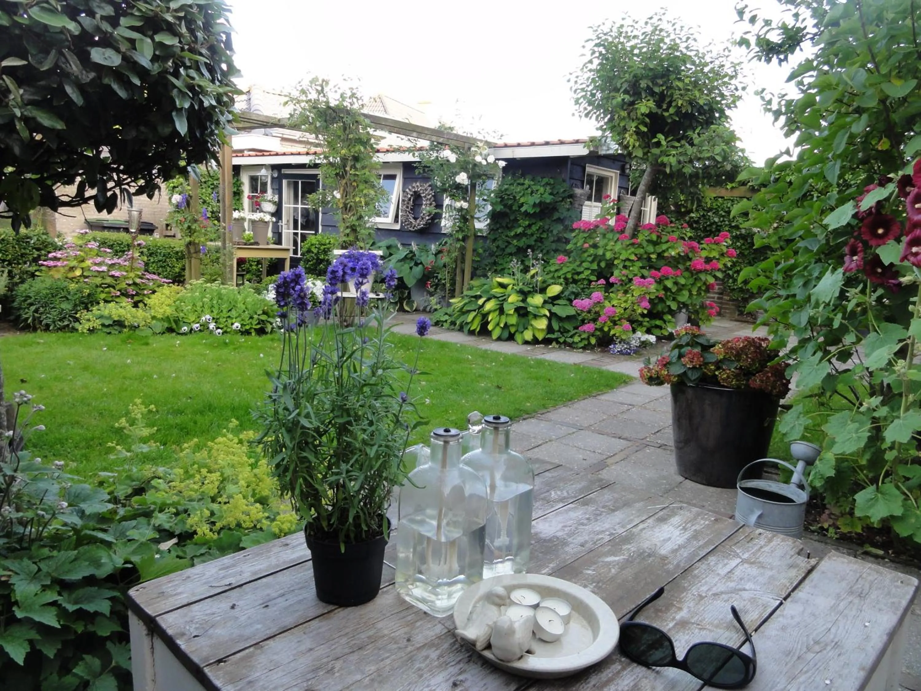 Garden in bed bij zee