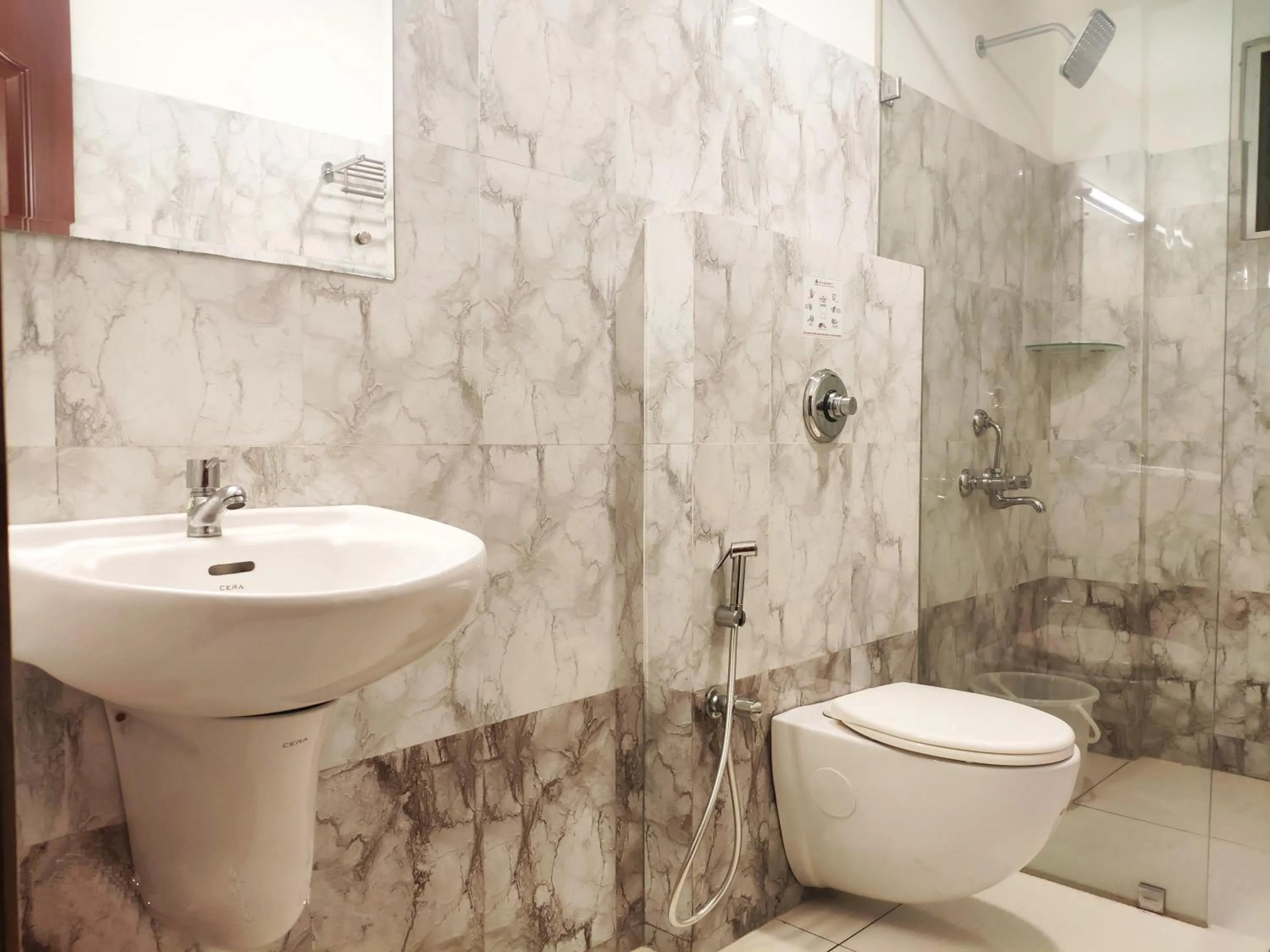 Bathroom in Aura Residency