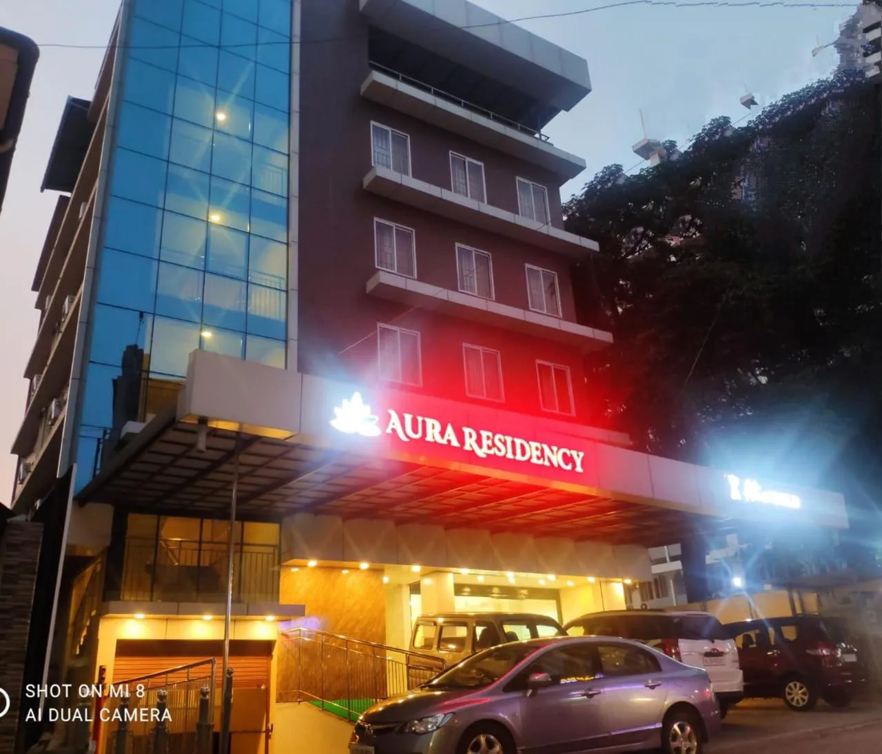 Facade/entrance in Aura Residency