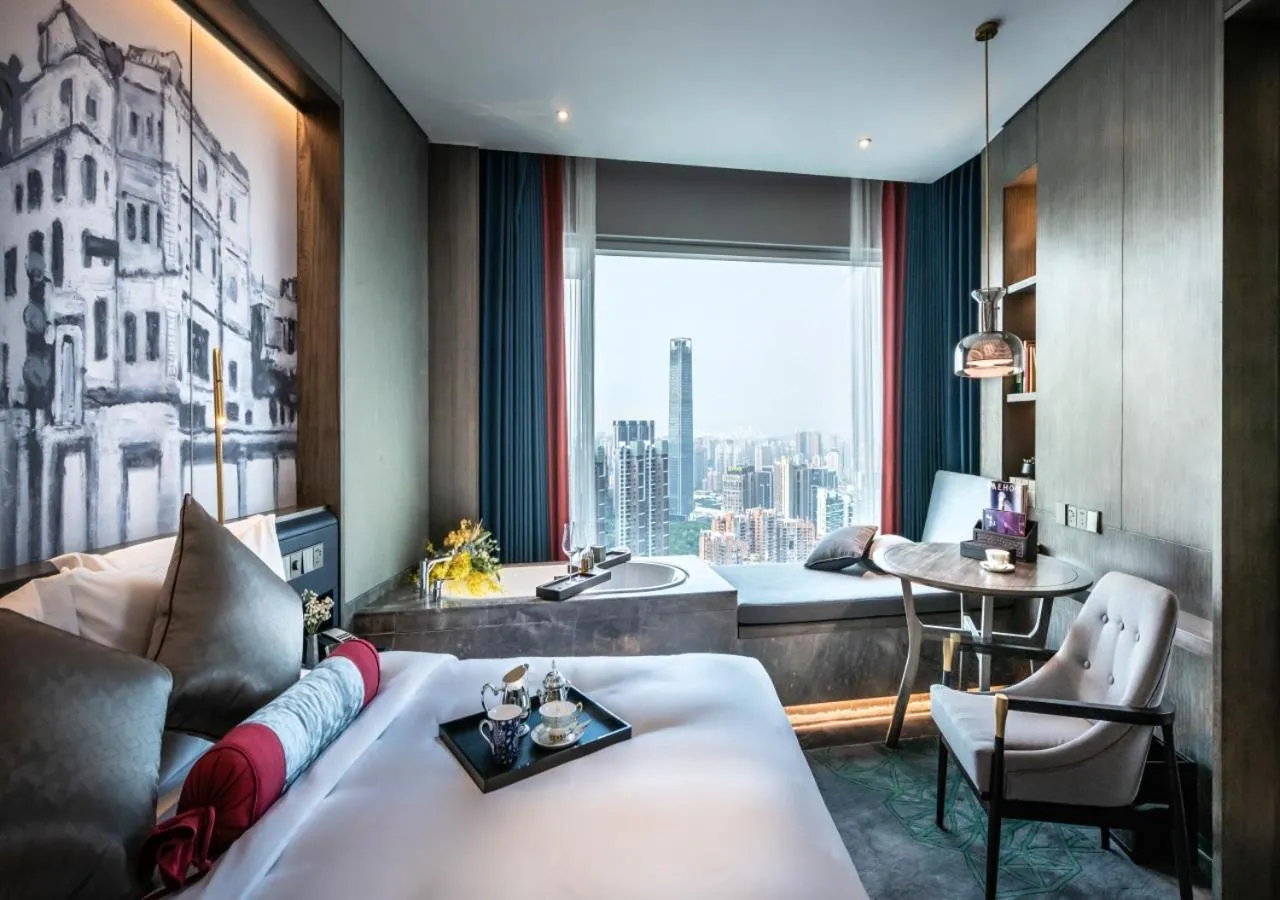 Photo of the whole room in Elegant Hotel Guangzhou Zhujiang New Town Canton Tower- Free Shuttle Bus to Canton Fair Complex during Canton Fair period