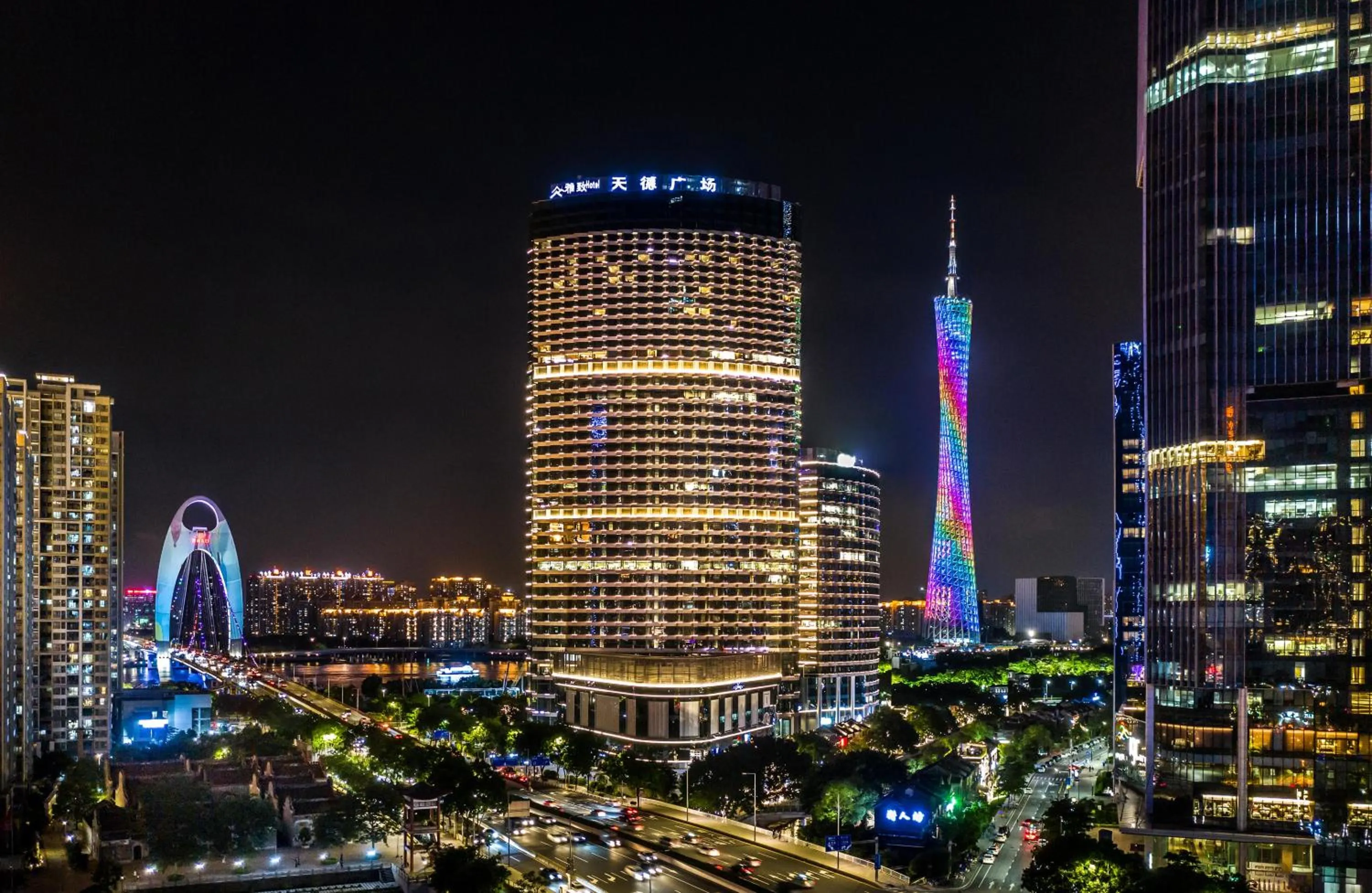 Property building in Elegant Hotel Guangzhou Zhujiang New Town Canton Tower- Free Shuttle Bus to Canton Fair Complex during Canton Fair period