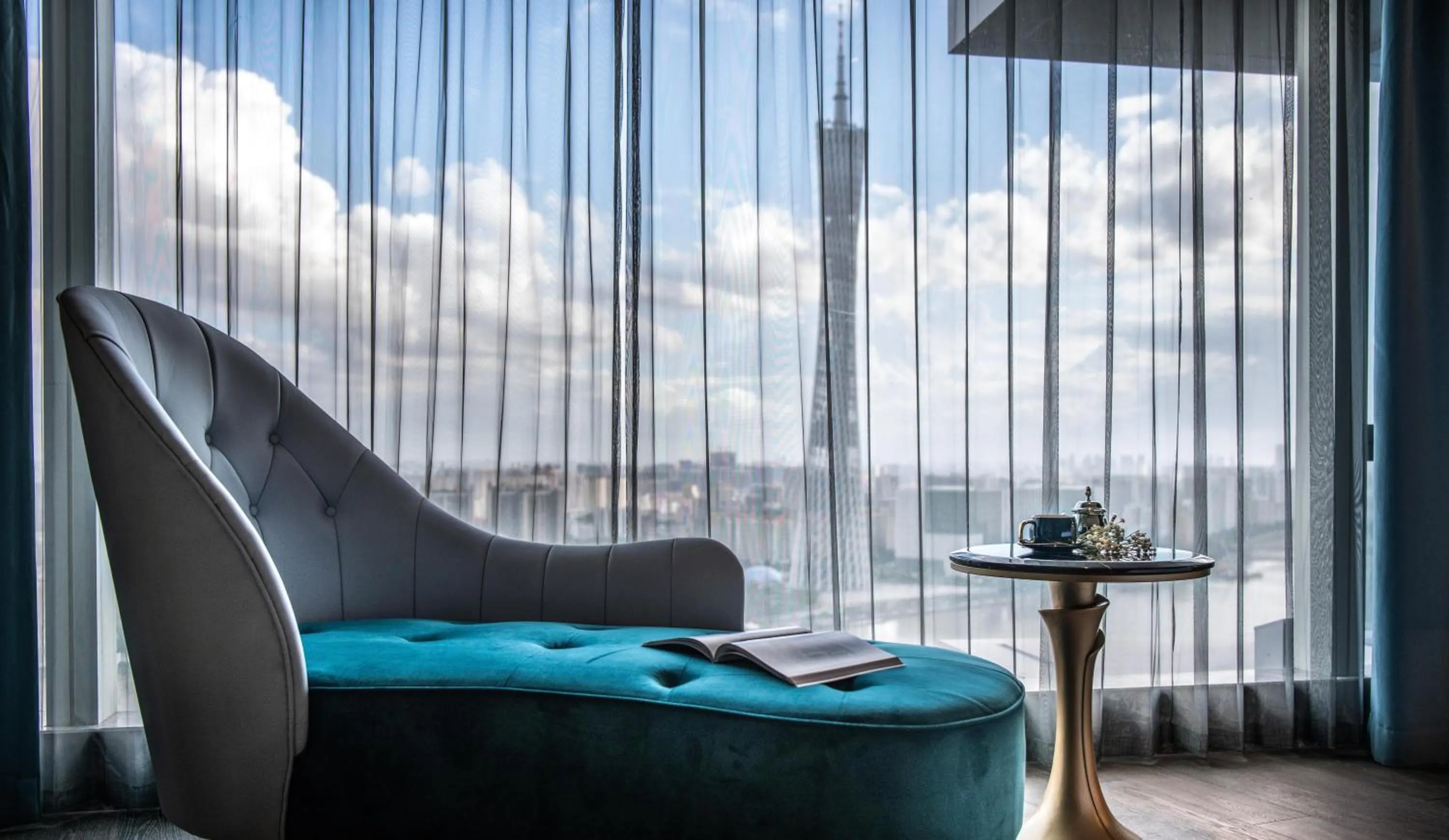 Seating area in Elegant Hotel Guangzhou Zhujiang New Town Canton Tower- Free Shuttle Bus to Canton Fair Complex during Canton Fair period