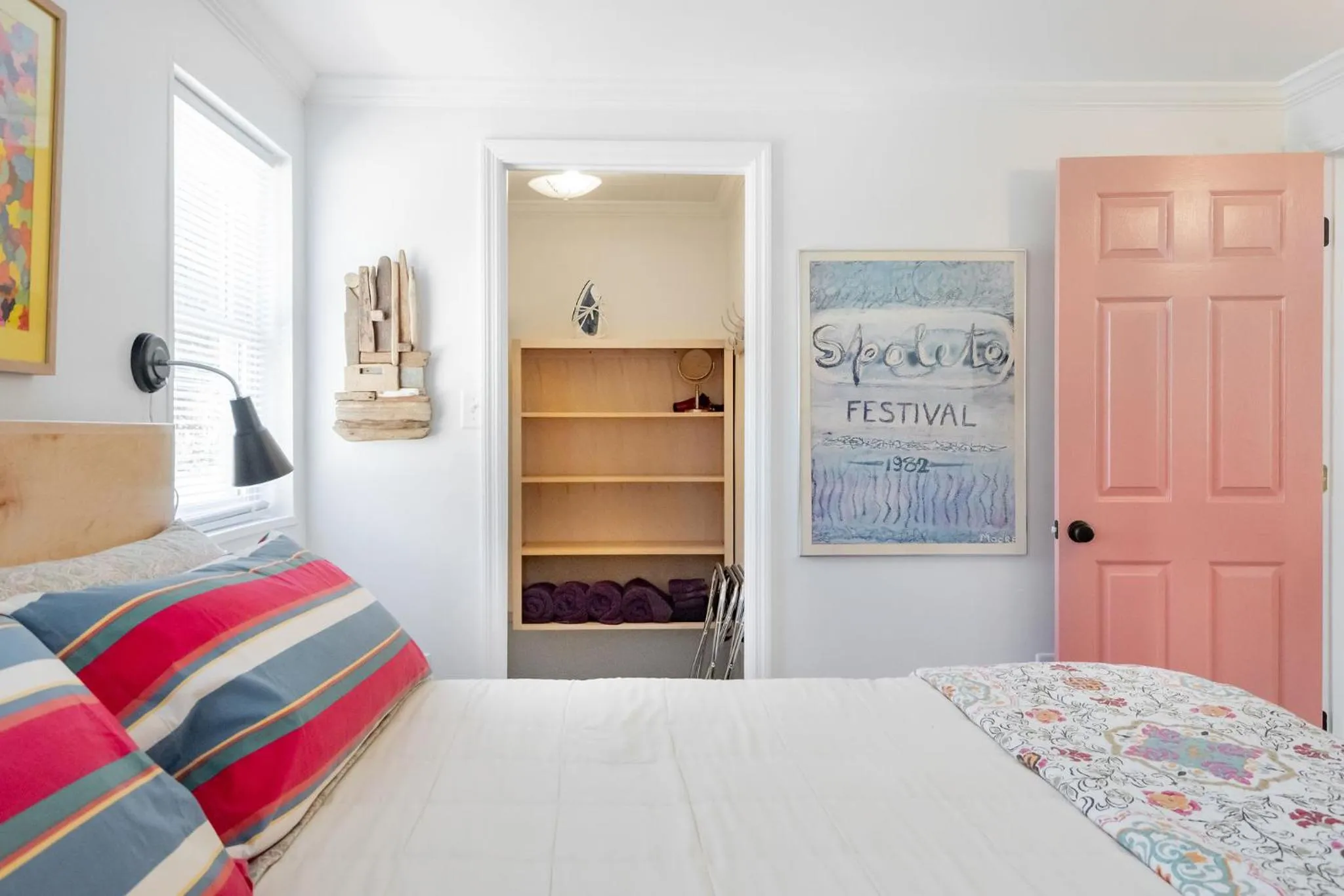 Bed in Folly Vacation Laid Back Casual Beach Bungalow 209-B