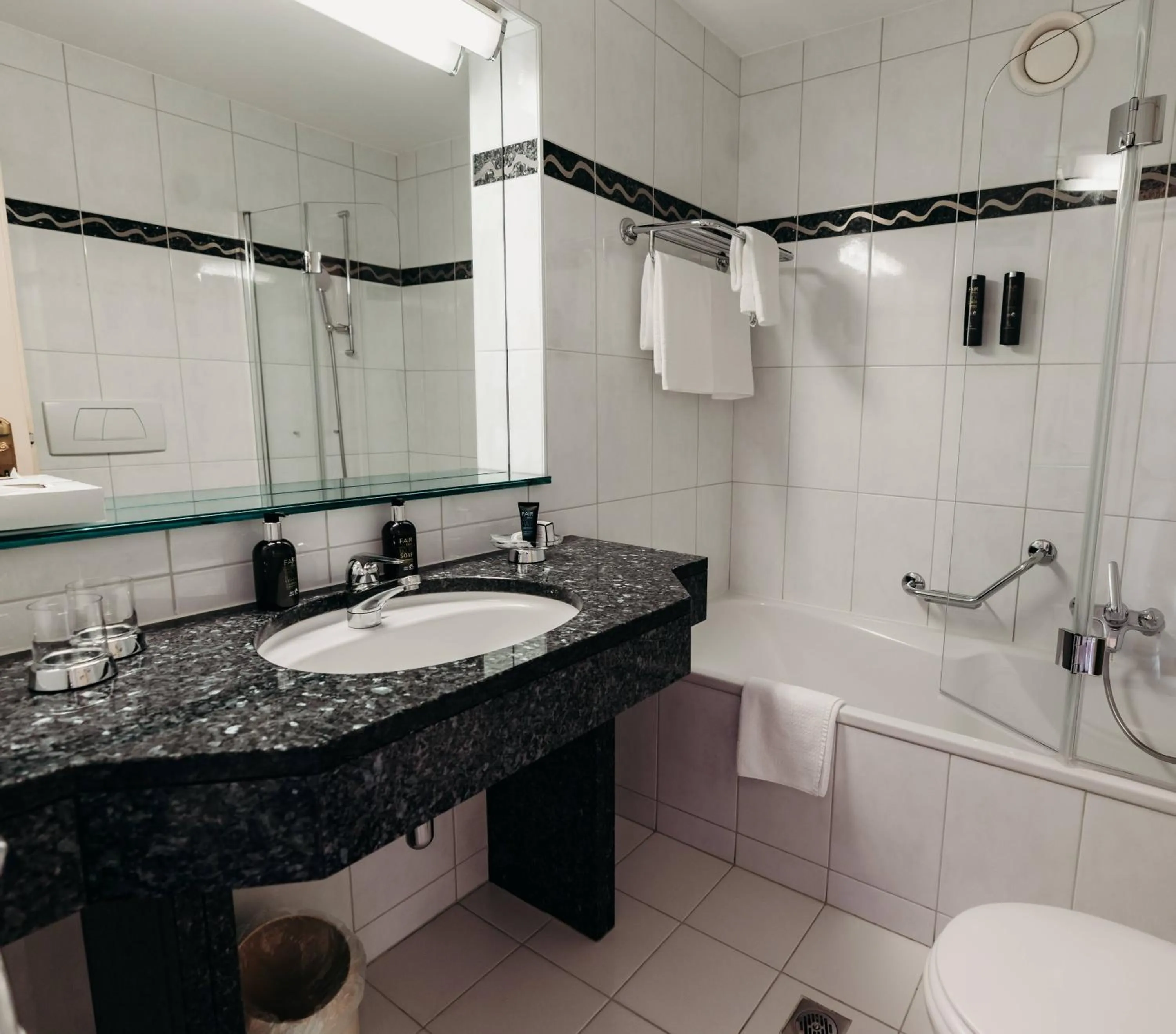 Bathroom in Romantik Hotel Castello Seeschloss