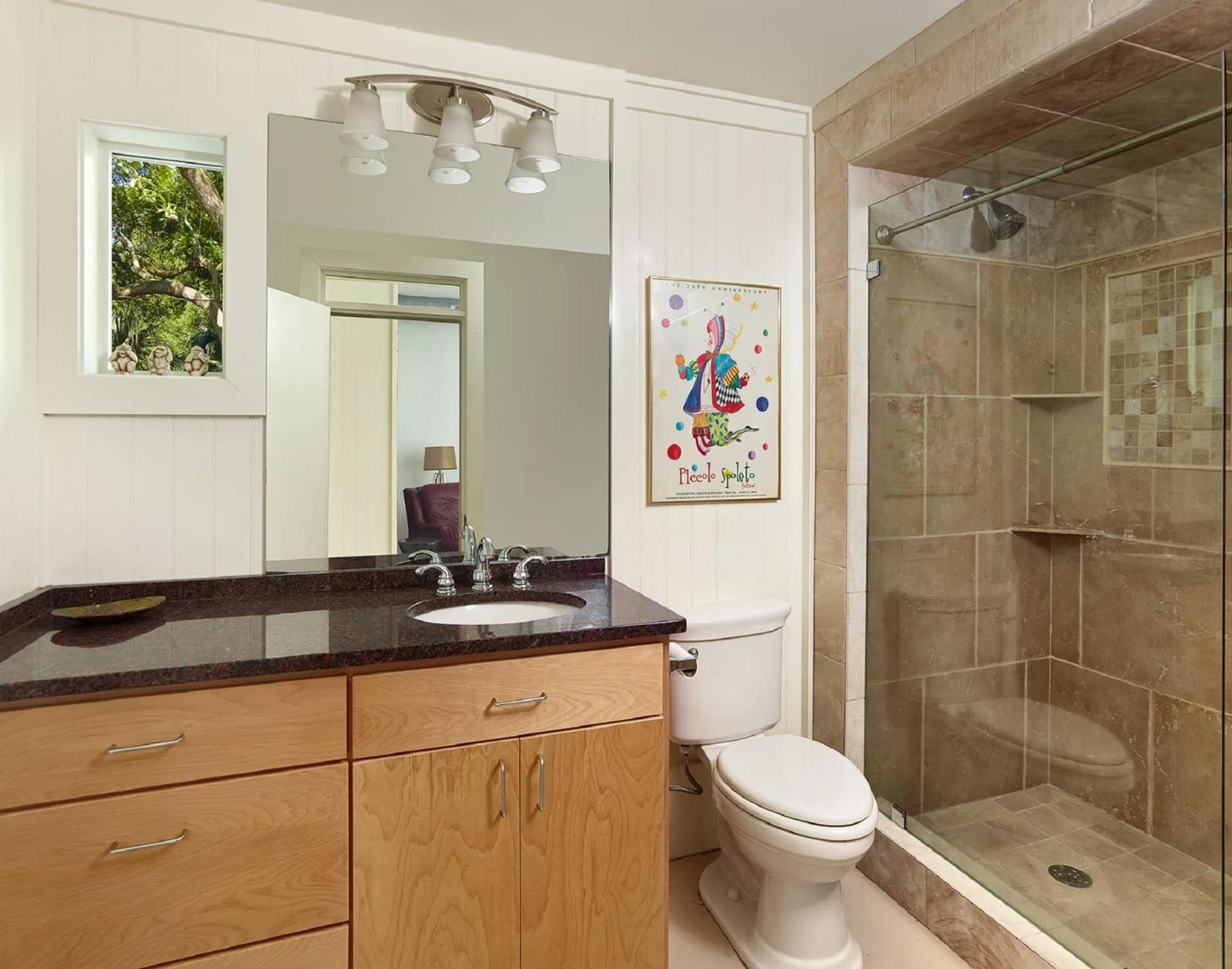 Bathroom in Folly Vacation 620 apartment w/bonus room, one block to the beach & pet friendly