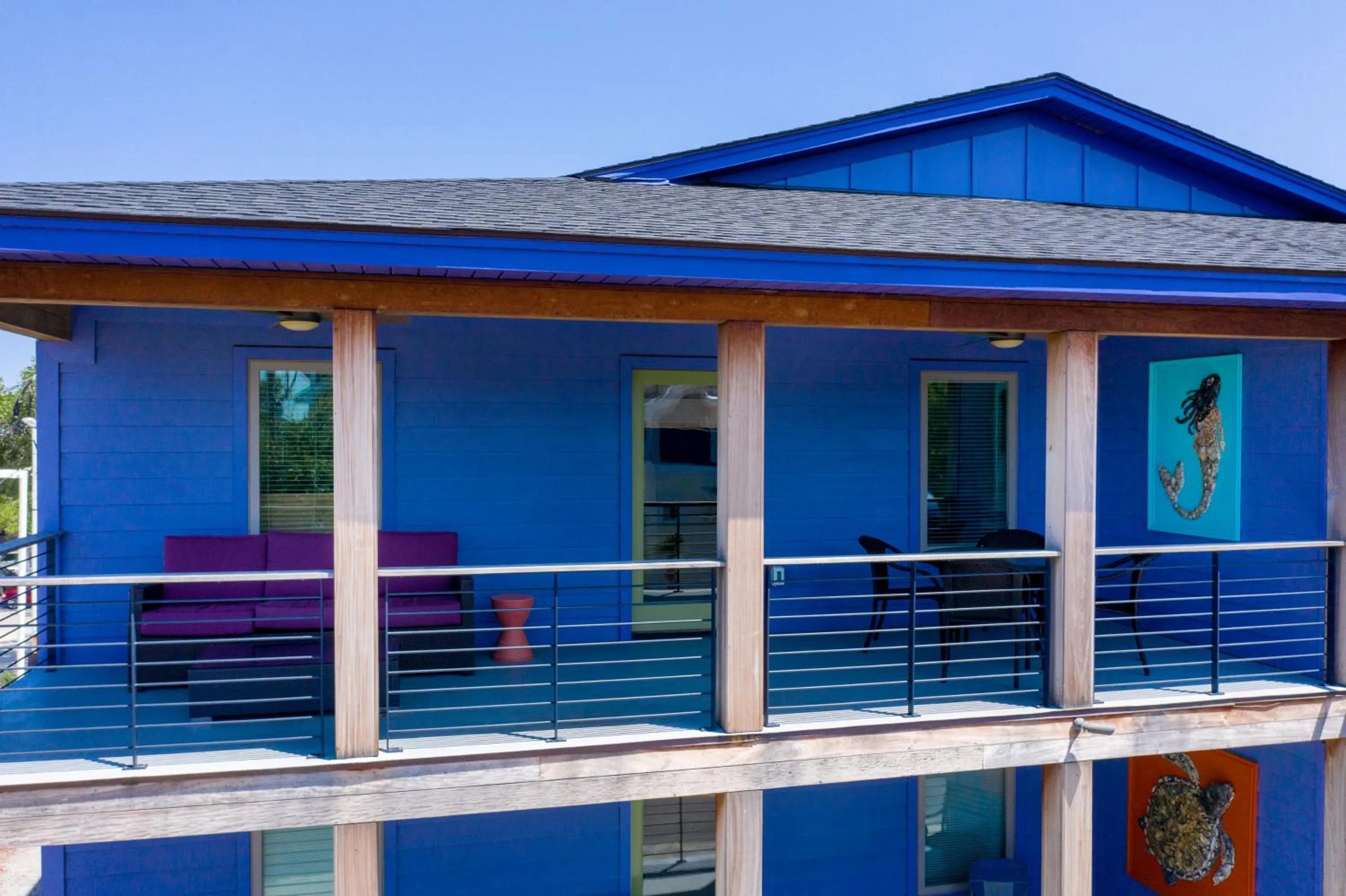 Balcony/Terrace in Folly Vacation Perfect Purple Palace Apt C