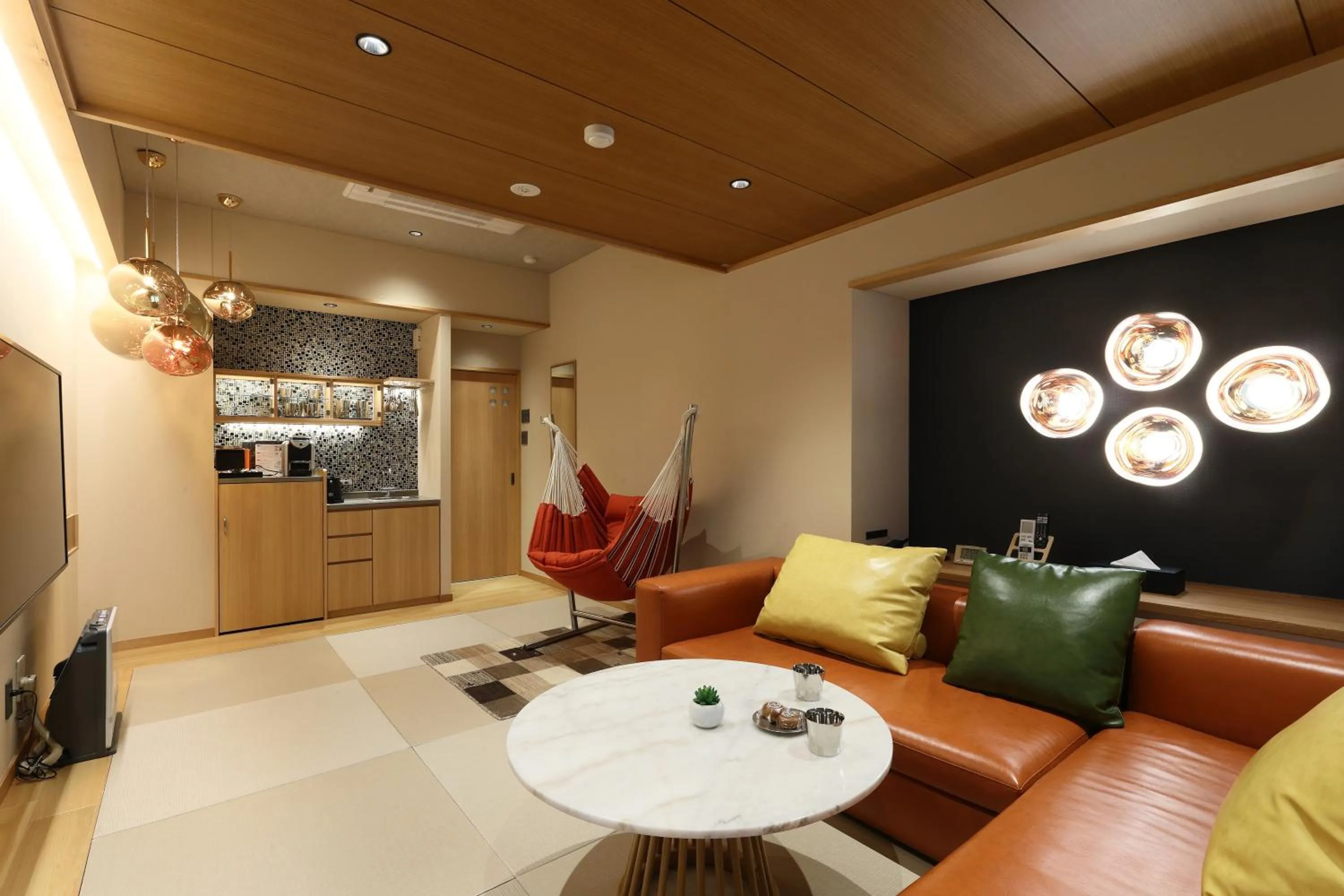 Living room in Yorokobinoyado Takamatsu