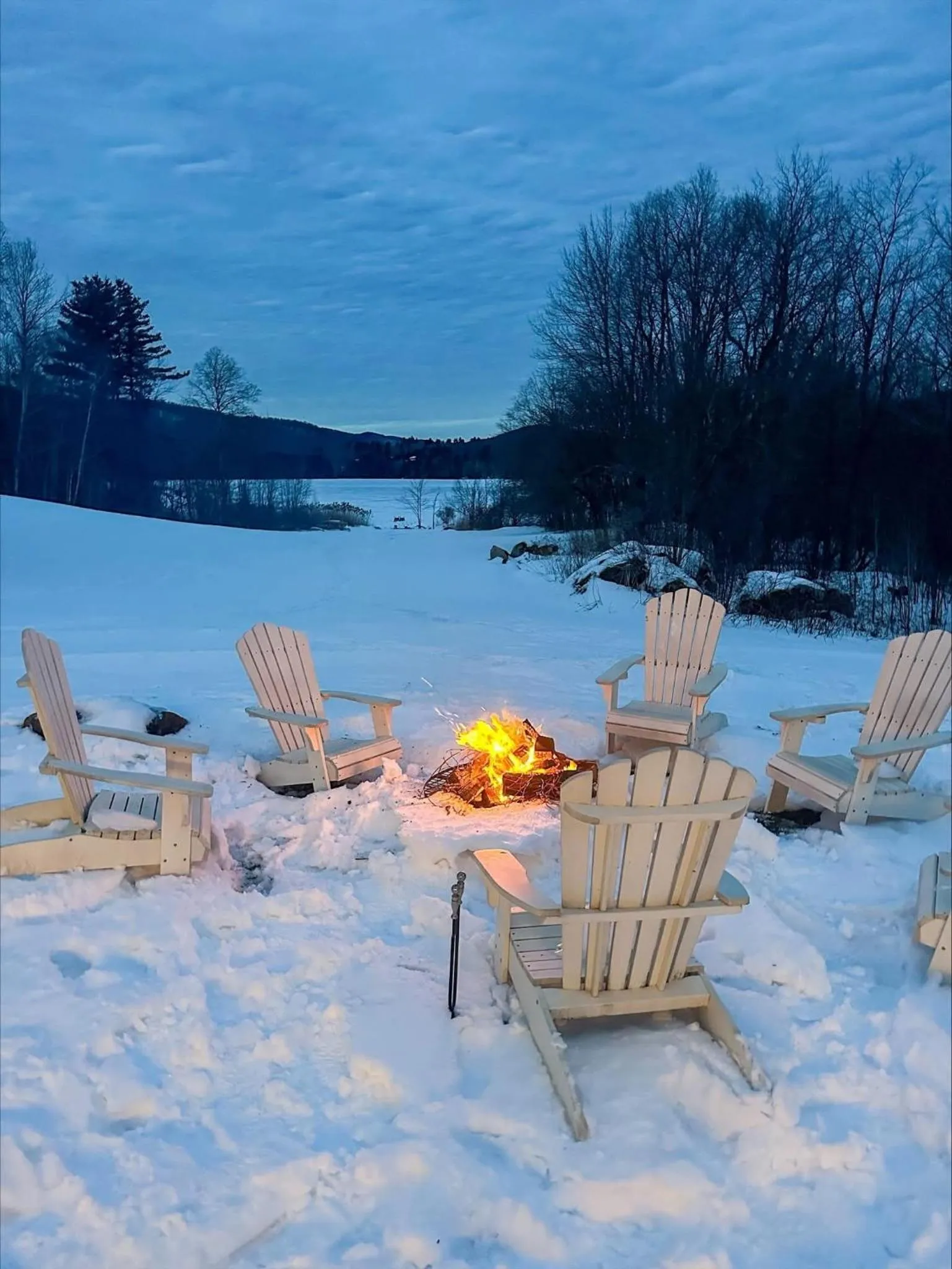 fireplace in Mountain Meadows Lodge
