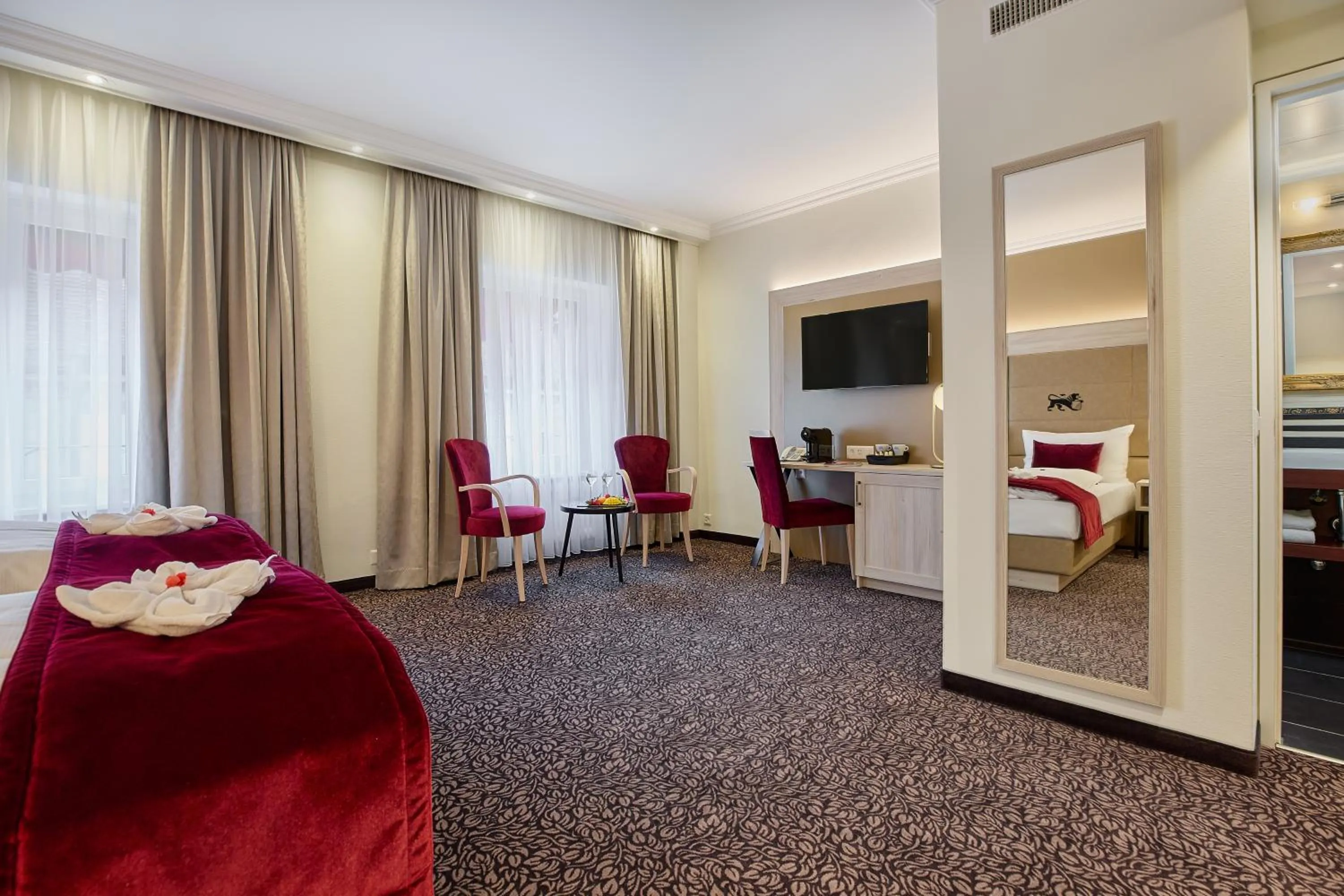 Bed in Hotel St.Gotthard