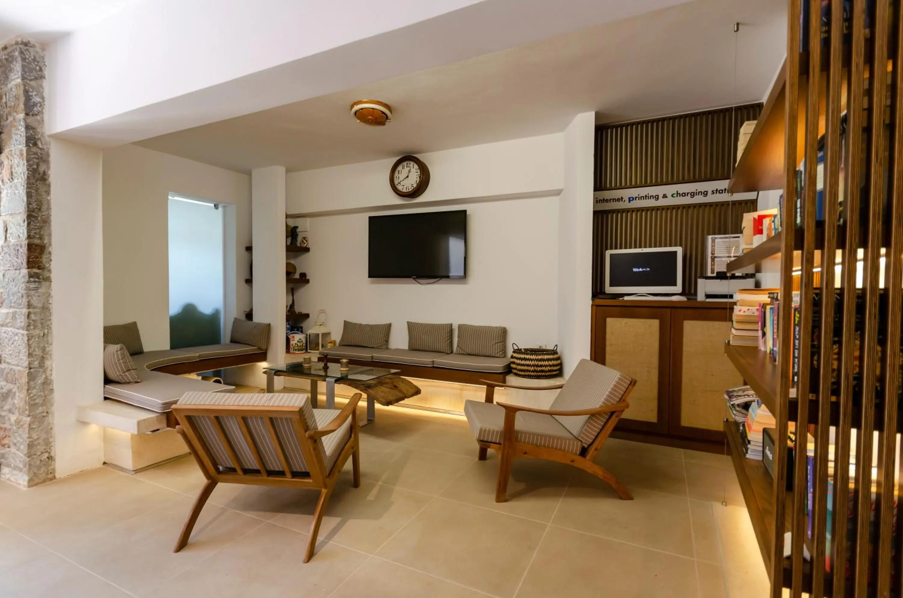 Living room in Sarikampos Beach