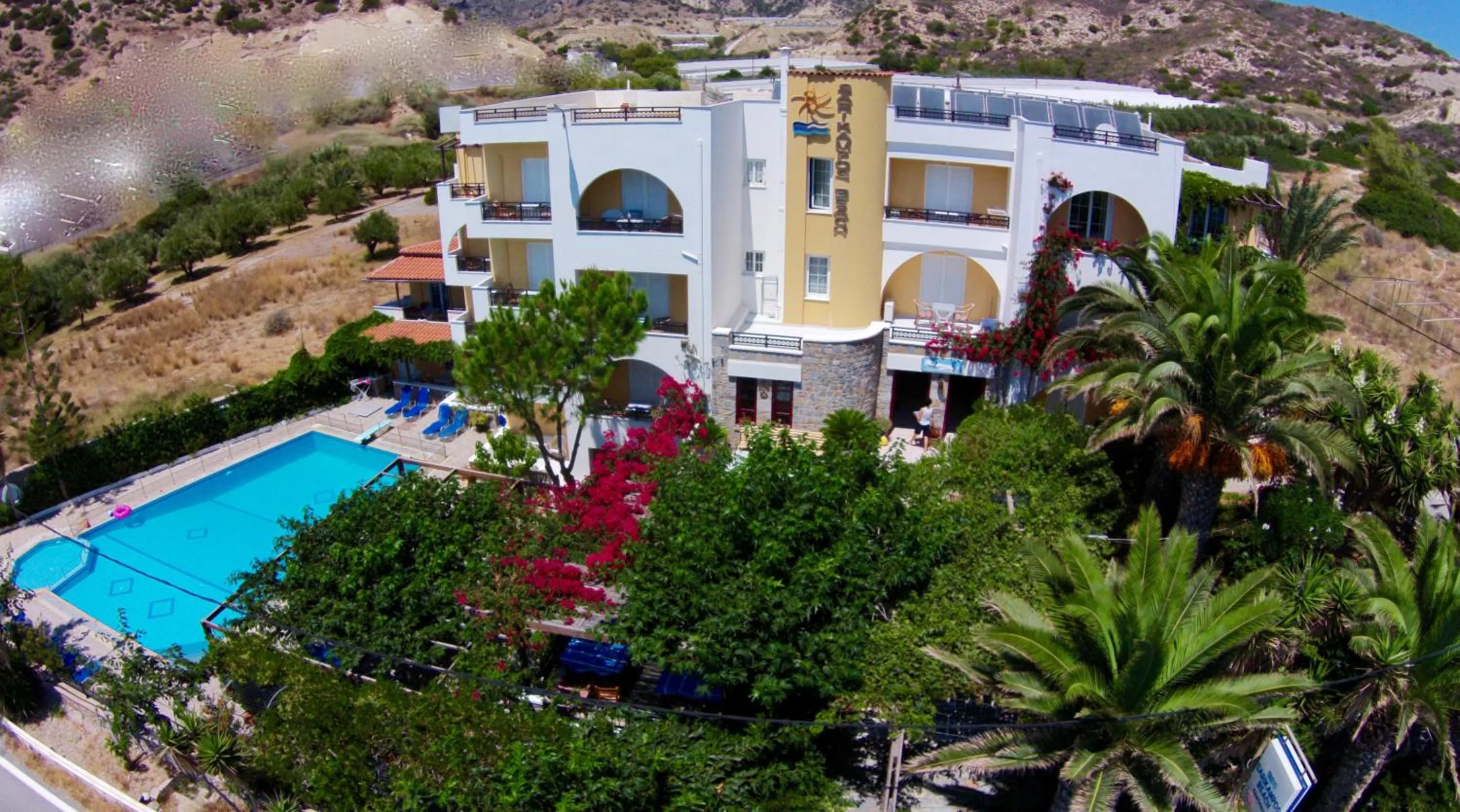 Bird's eye view in Sarikampos Beach