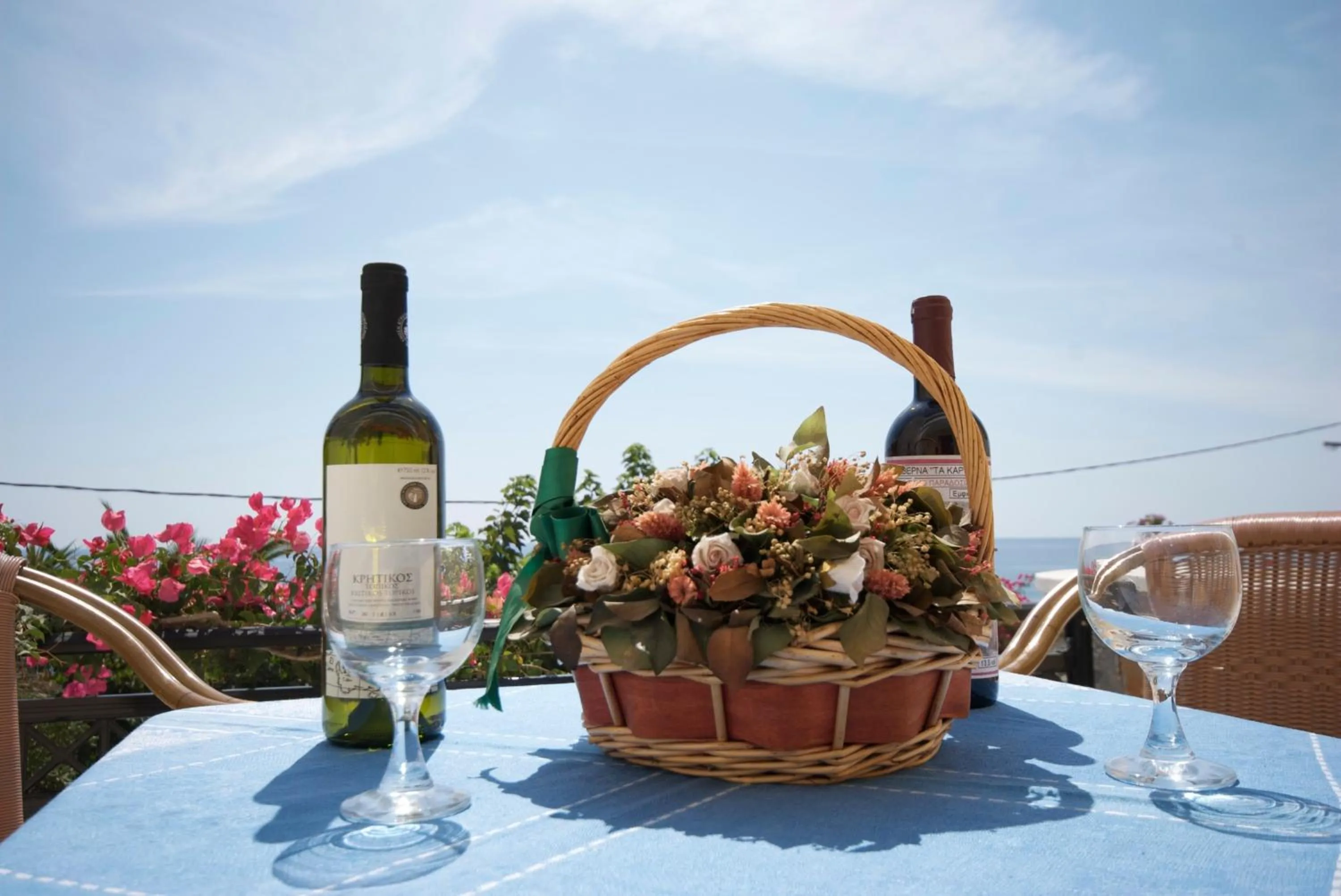 Drinks in Sarikampos Beach