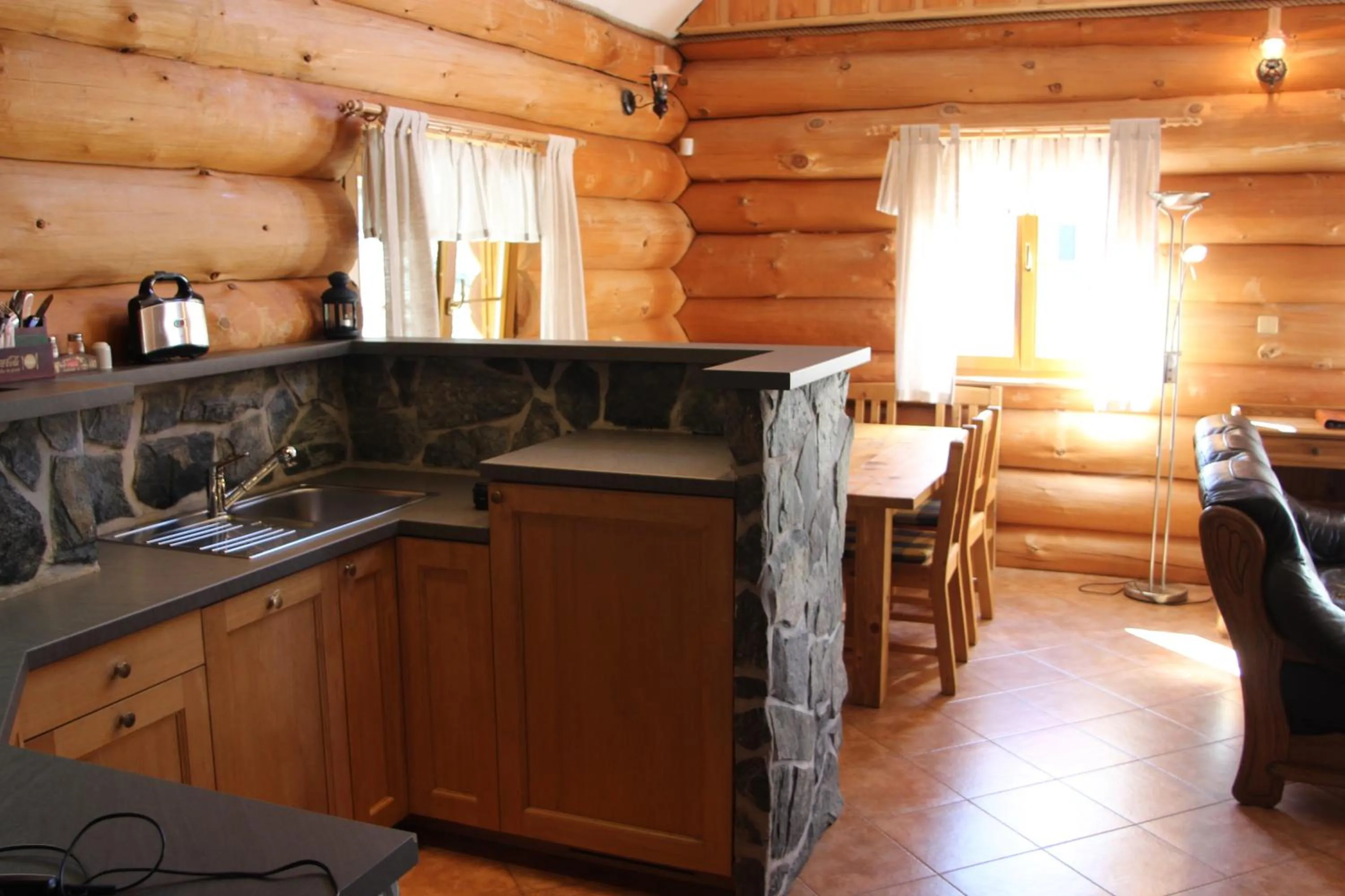 Kitchen or kitchenette in Ranch Bystrá