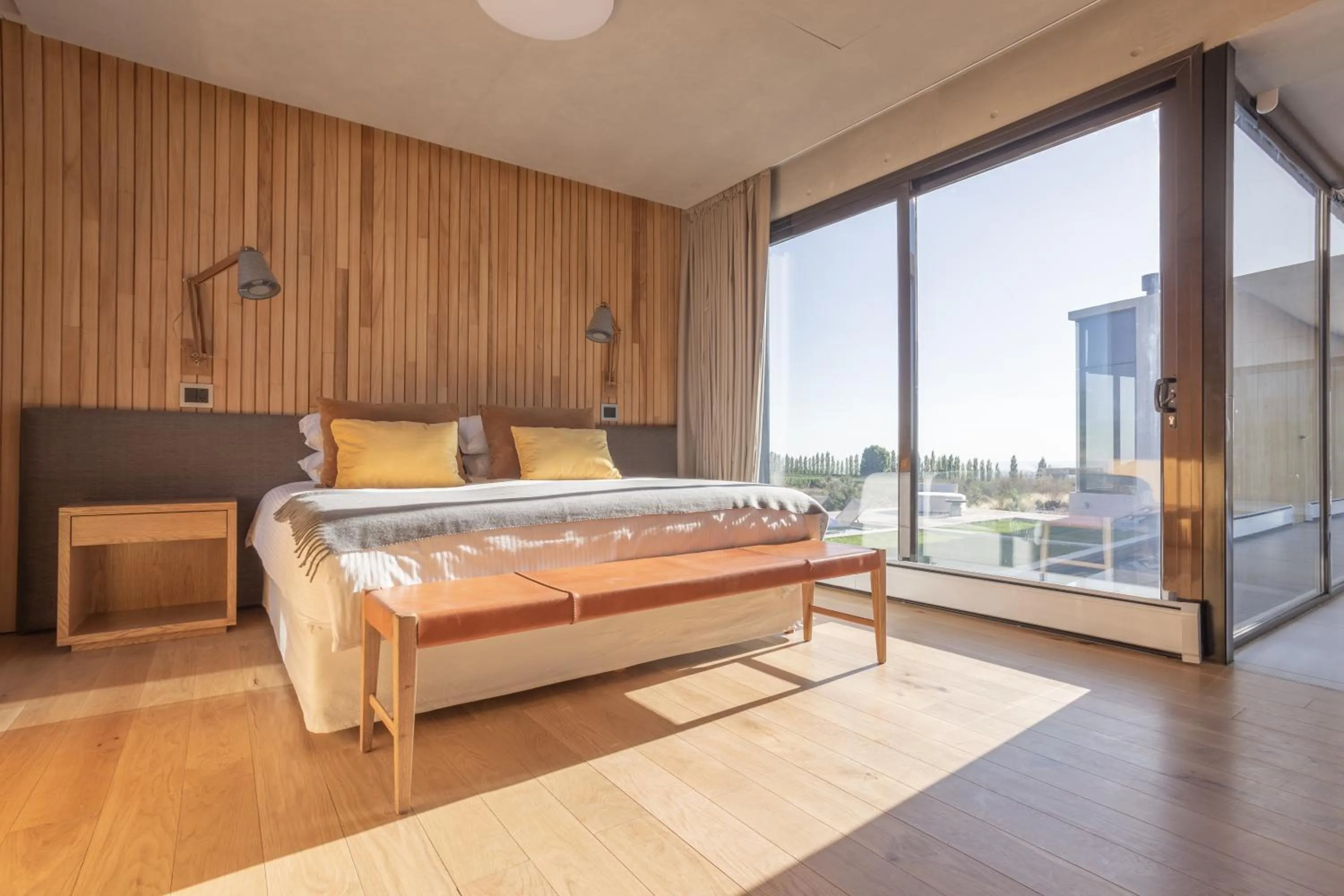 Bed in Casa de Uco Vineyards and Wine Resort