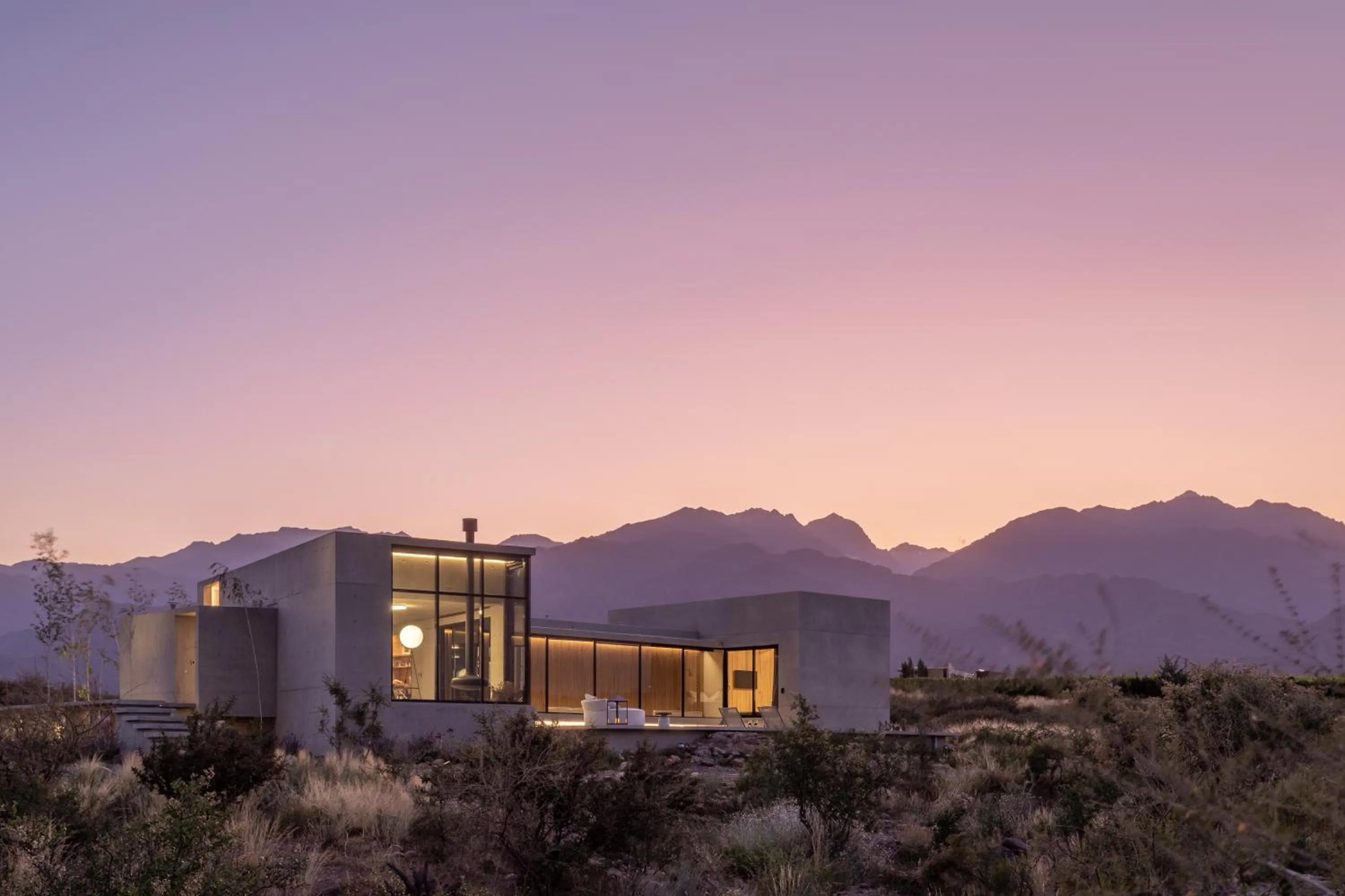 Mountain view in Casa de Uco Vineyards and Wine Resort