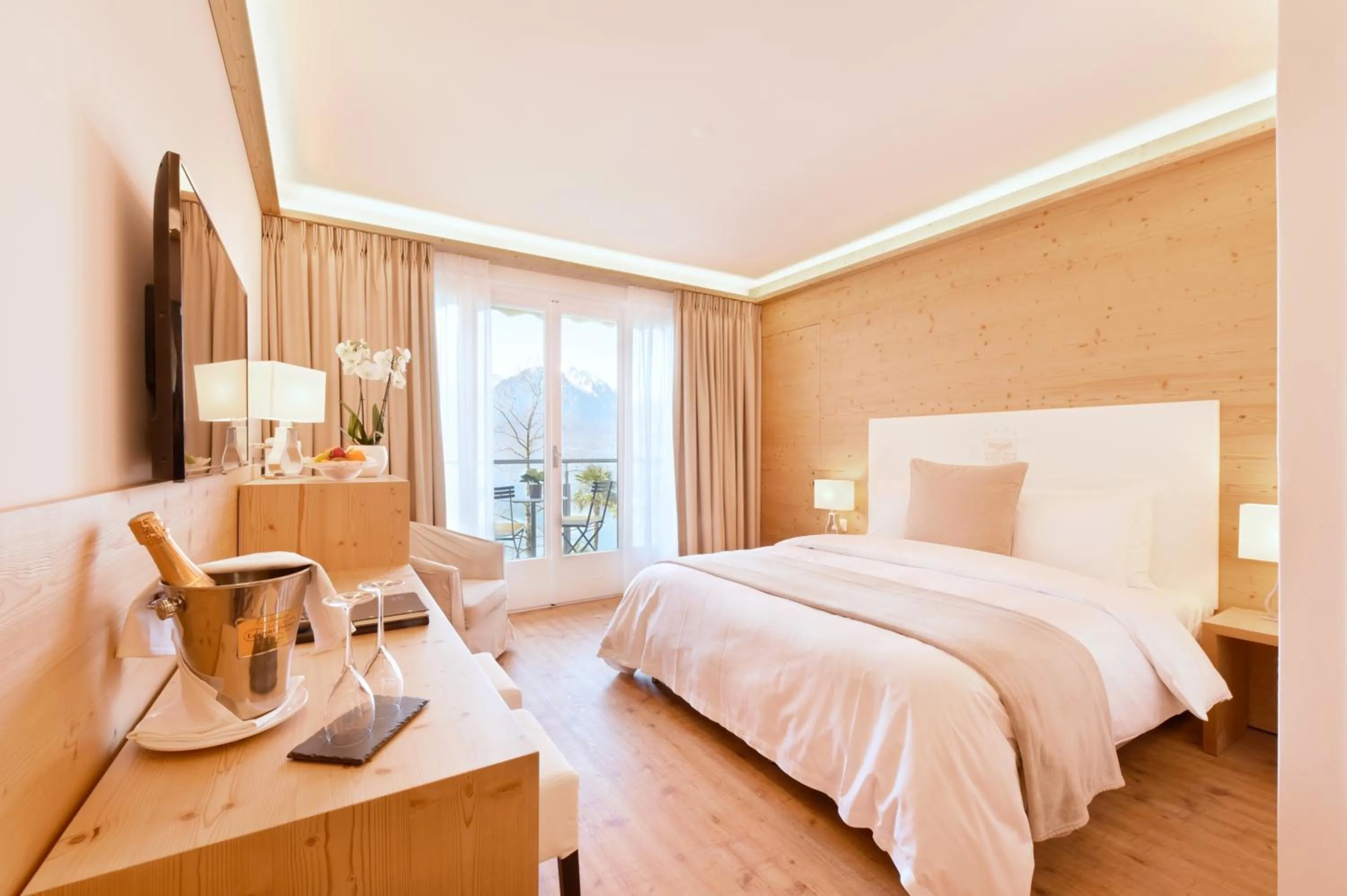 Bedroom, Bed in Golf Hotel René Capt