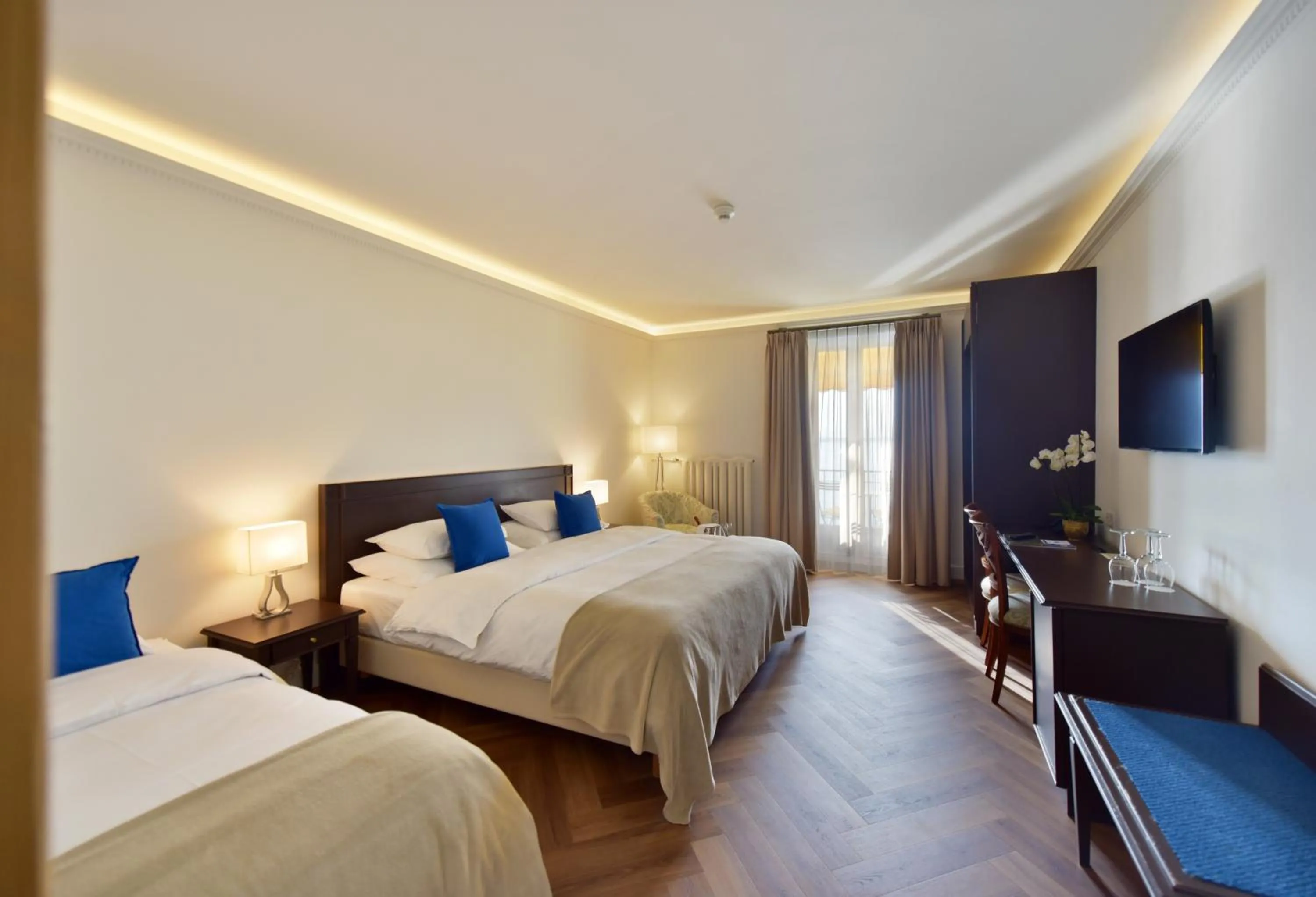 Bed in Golf Hotel René Capt