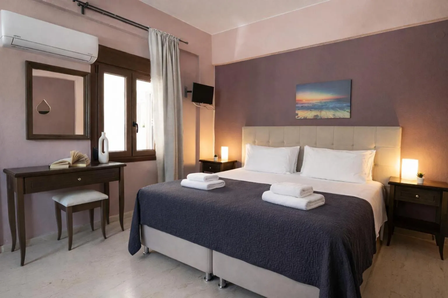Bed in Villa Fotini
