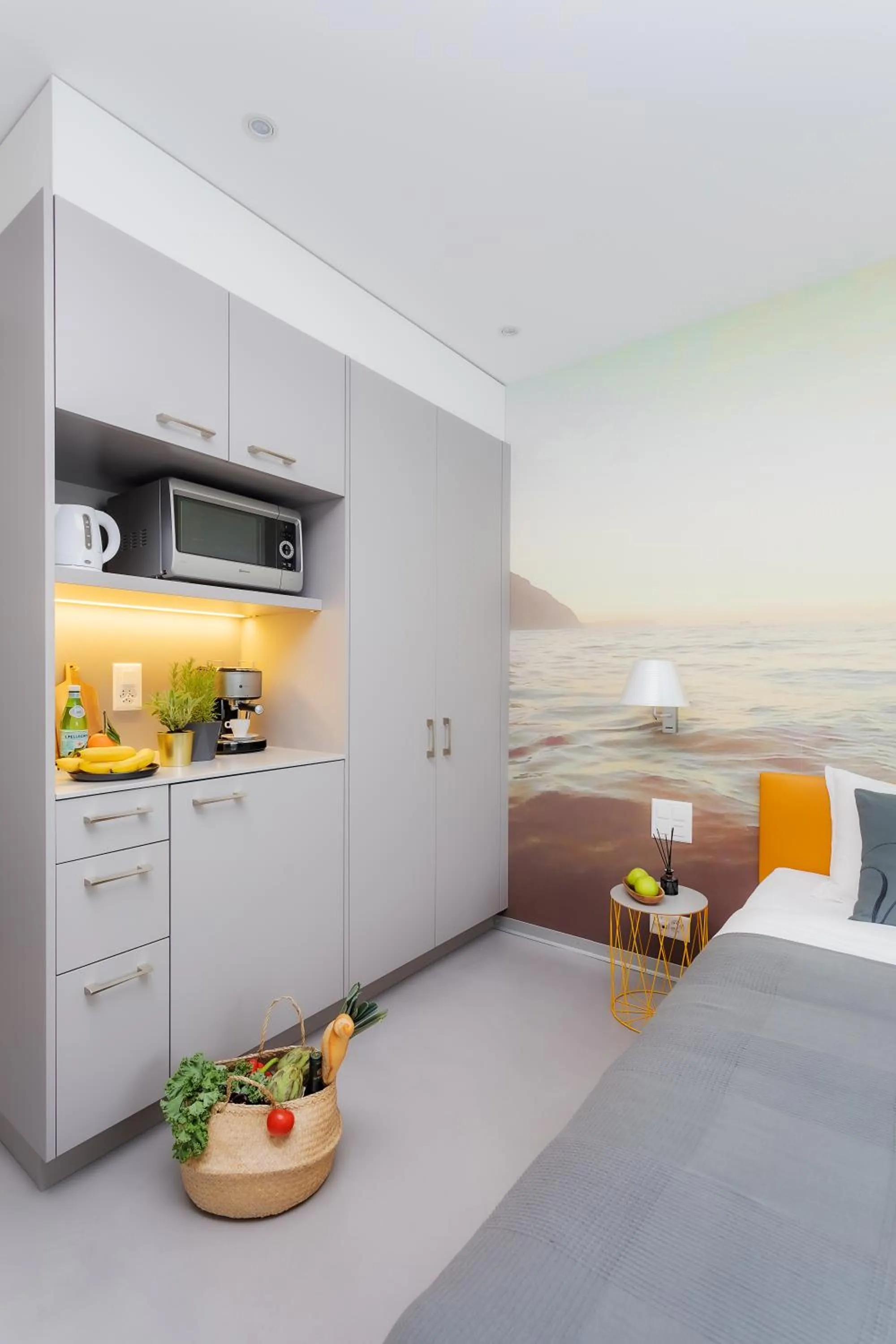 Kitchen or kitchenette, Bed in VISIONAPARTMENTS Rue des Communaux - contactless check-in