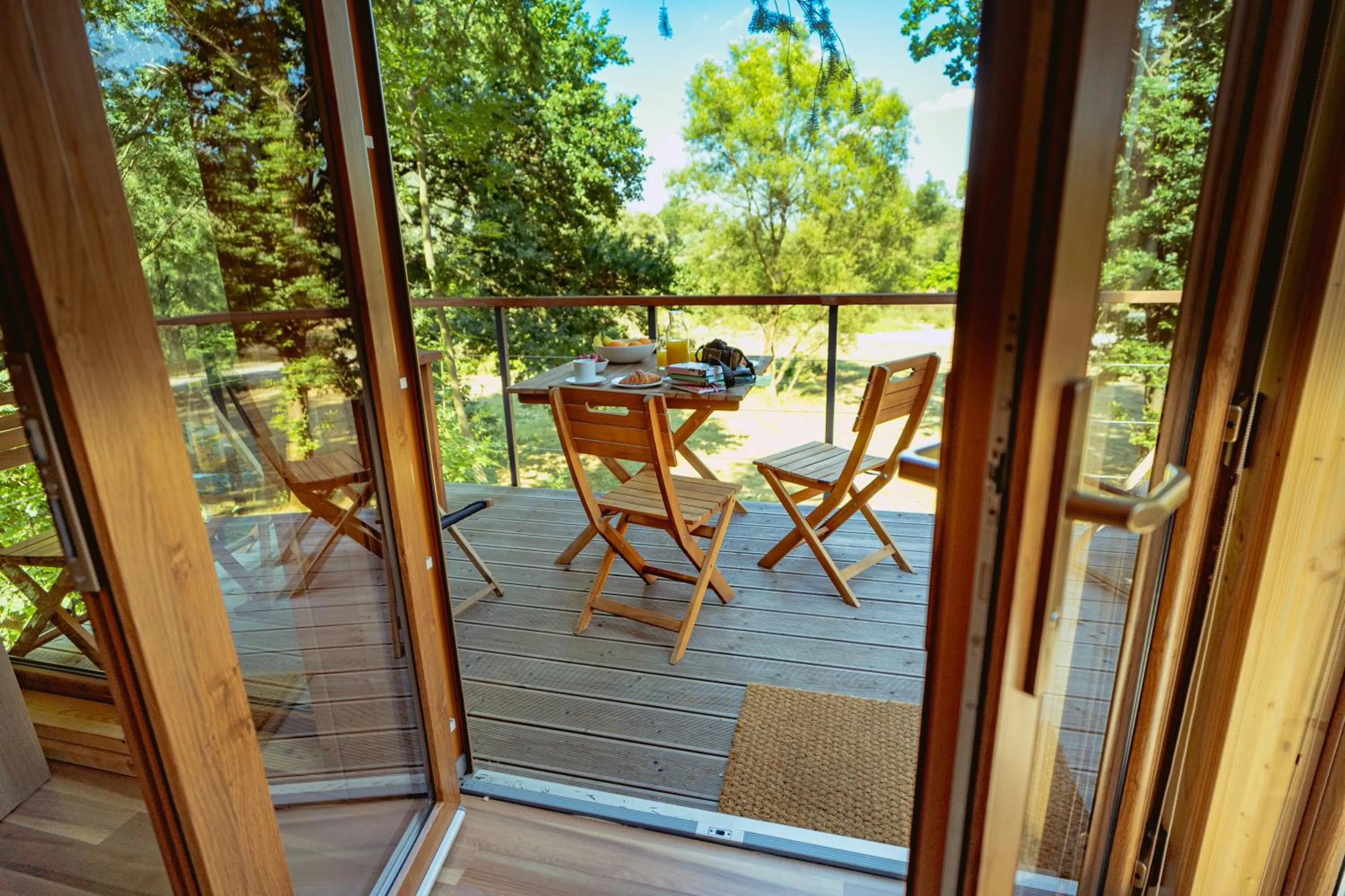 Balcony/Terrace in Apartamenty wśród drzew River Park SAUNA