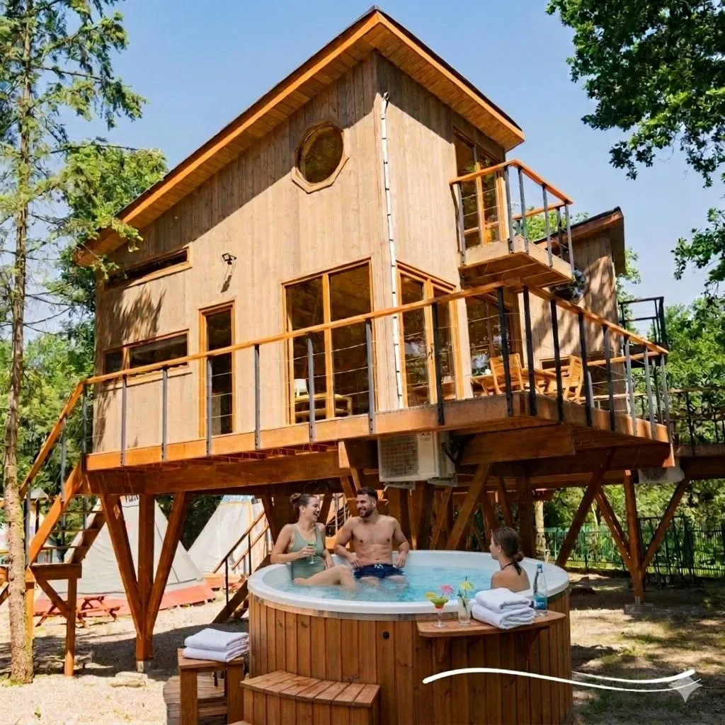 Property building in Apartamenty wśród drzew River Park Zator SPA JACUZZI