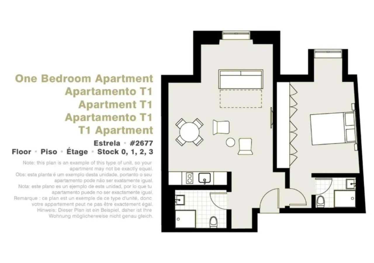 Floor plan in Lisbon Serviced Apartments - Estrela